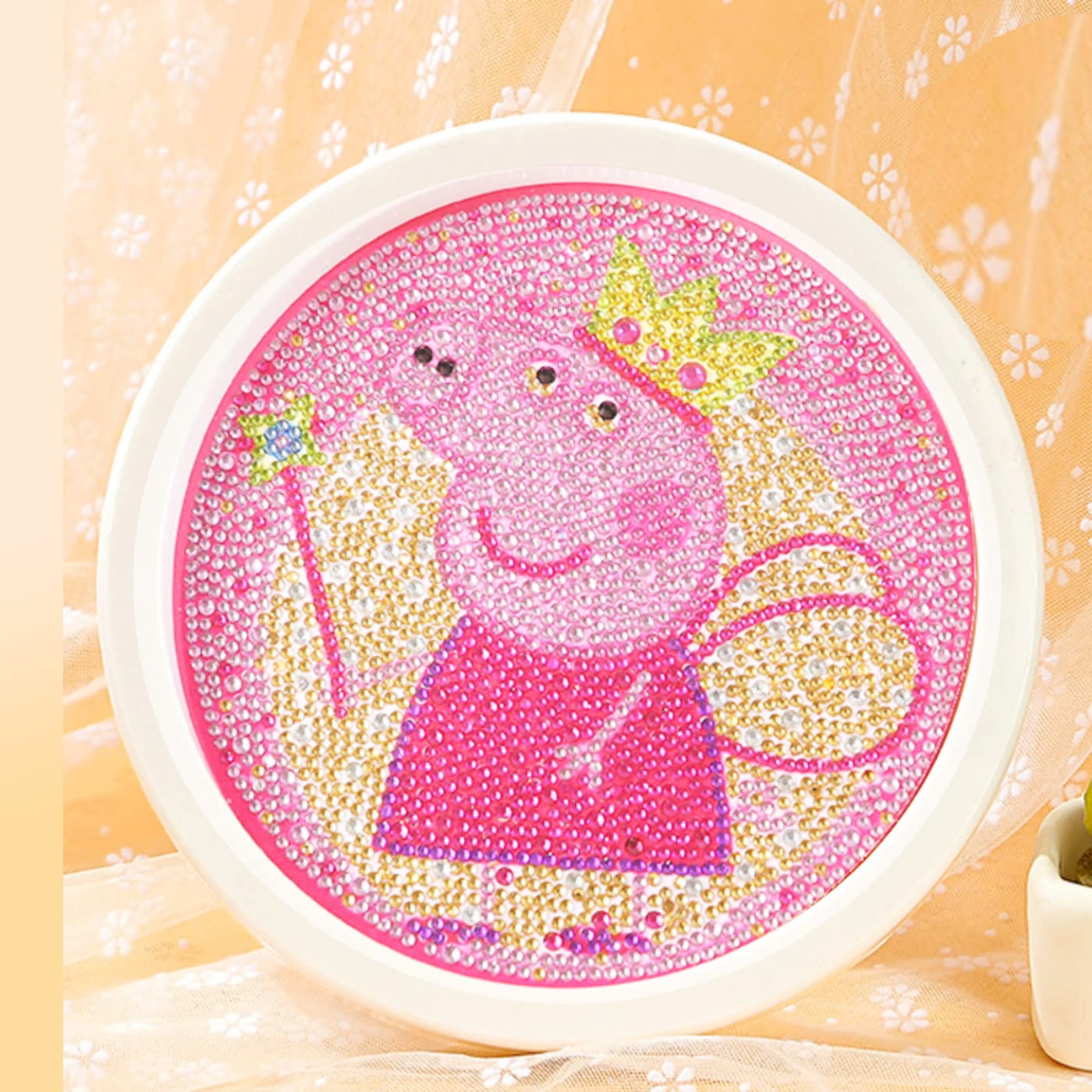 EVBEADiamond Painting Kits 5D Dot Art Supplies for Beginners Cartoon Kid's Gem Stickers Paint Tool By Numbers Kit DIY Full Dril Arts and Crafts Frames for Girls Adults