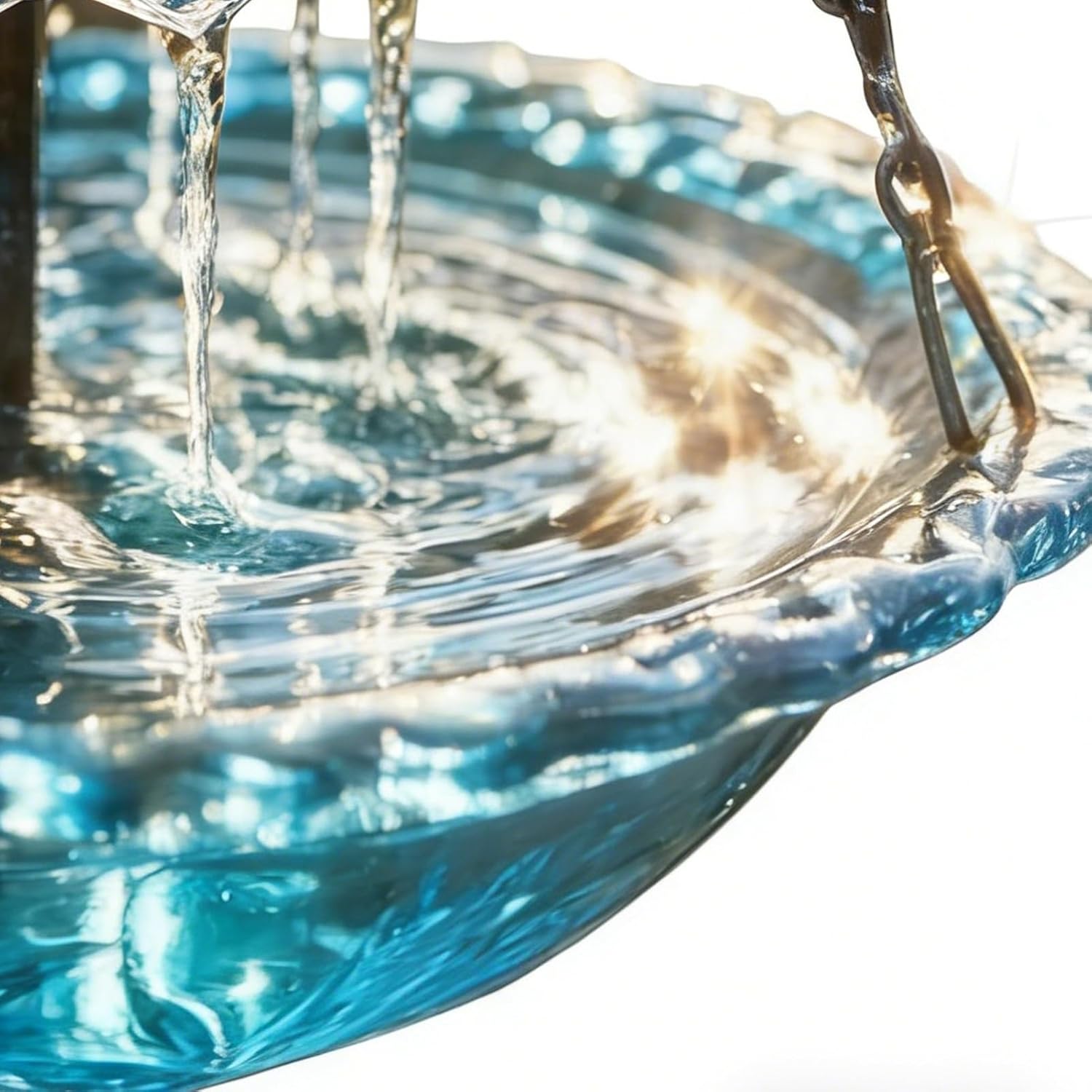 Solar Powered Bird Bath, Garden Bird Bathing Container, Patio Hummingbird Bath, for Garden Patio Backyard Front Yard Balcony Deck Courtyard Park Gardeners Homeowners Animal Lovers