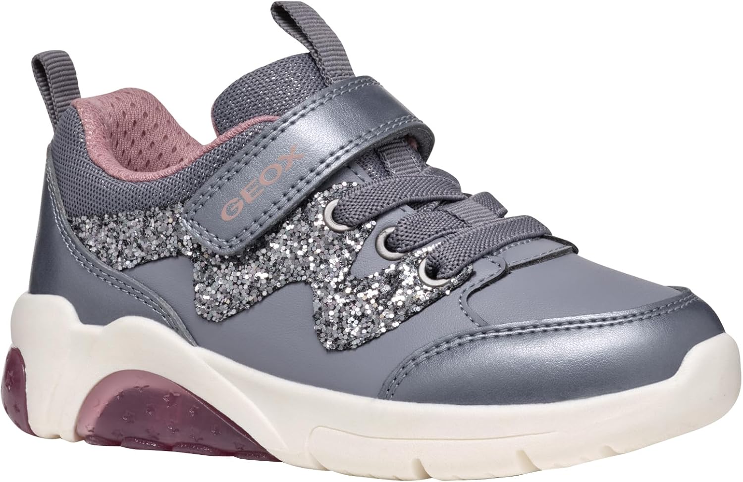 Geox J Fadinlight Girl A Sneakers voor meisjes, paars, meerkleurig, 29 EU