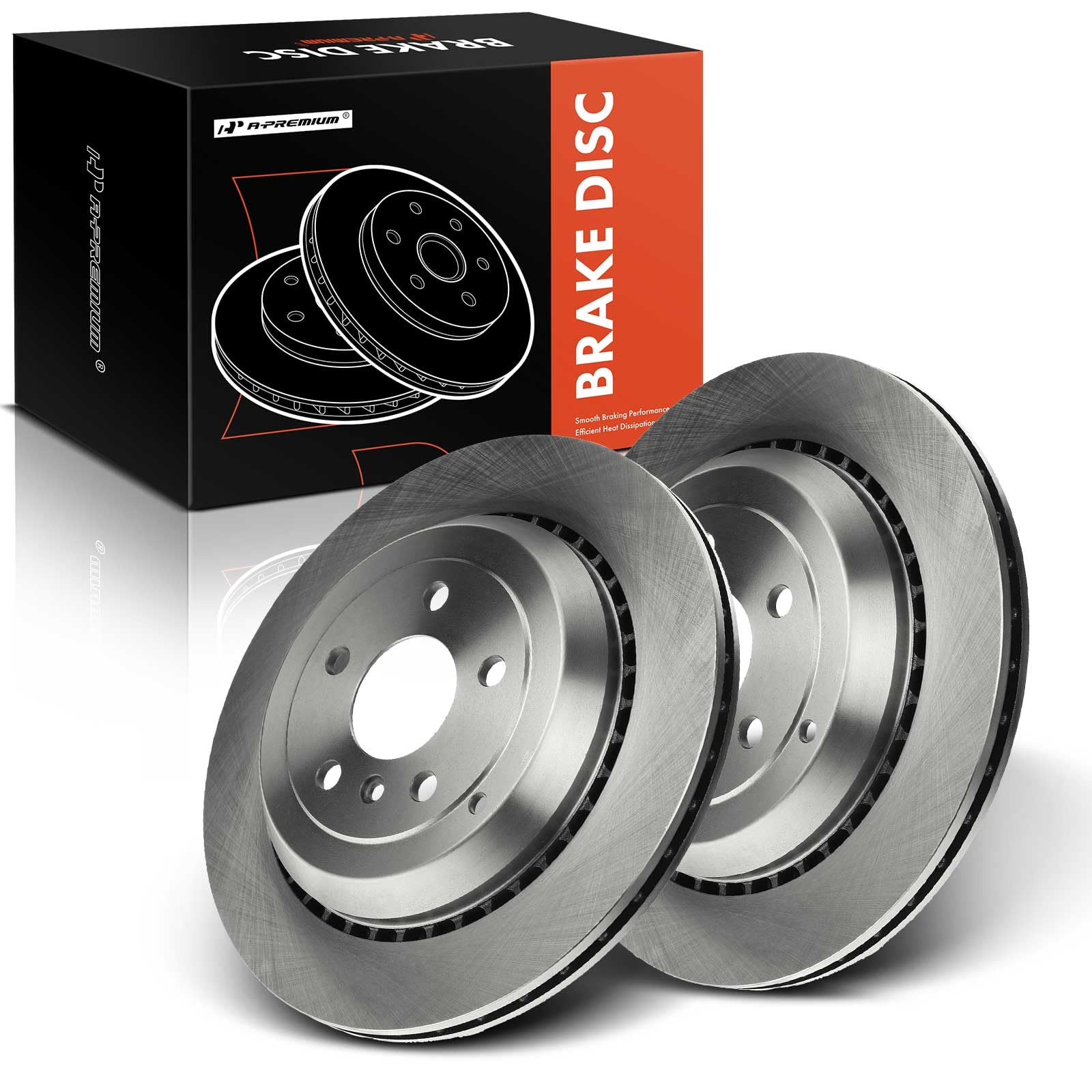 A-Premium 12.99 inch (330mm) Rear Vented Disc Brake Rotors Compatible with Select Mercedes-Benz Models - R320, R500, R350, G55 AMG, GL320, GL350, GL450, GL550, ML320, ML350, ML450, ML500, 2-PC Set
