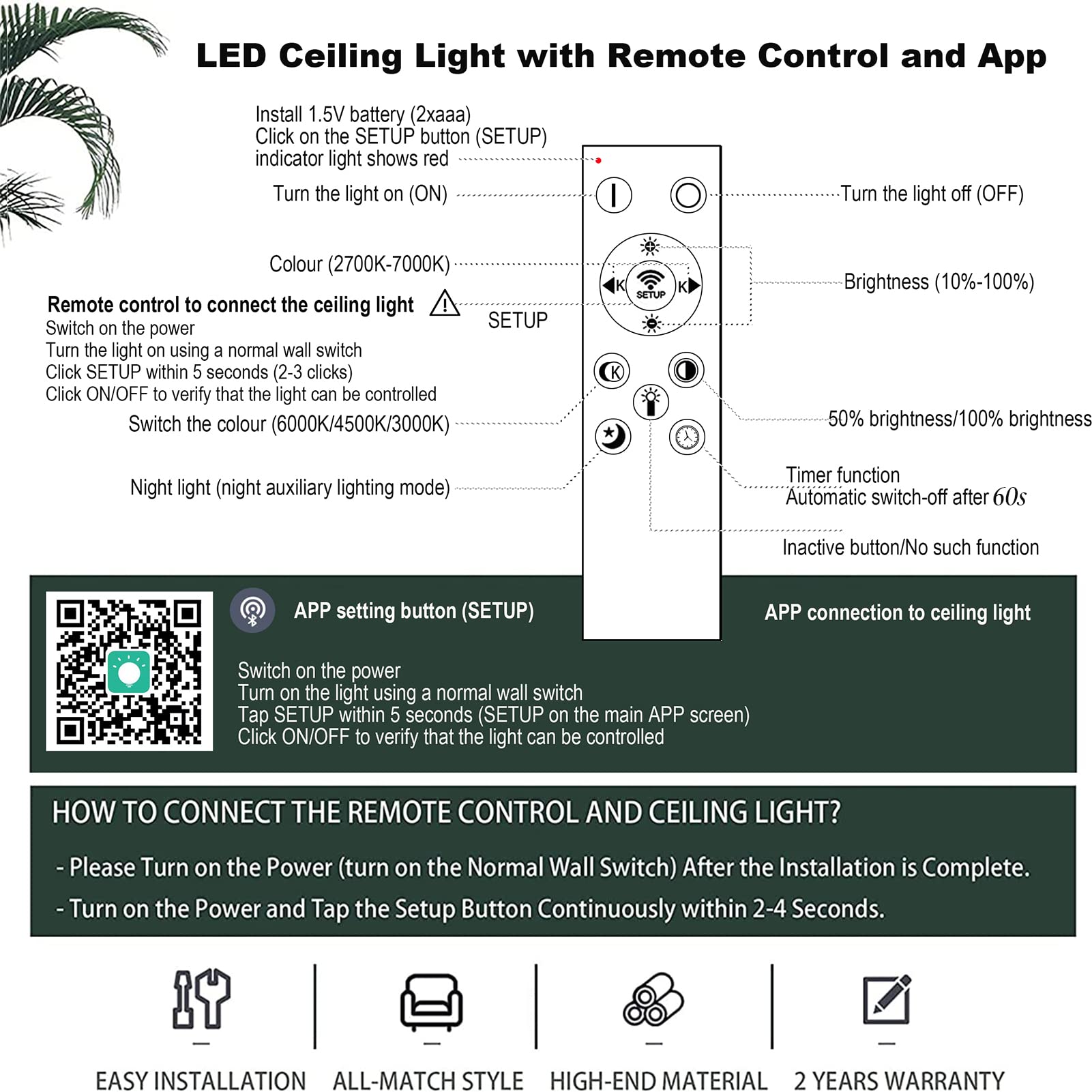 Narwhal Plafoniera LED Soffitto Dimmerabile Anello Design Moderna Lampadari, Lampade a Sospensione e Plafoniere Bianco per Soggiorno Camera da letto Cucina Commerciali Lampadario con Telecomando