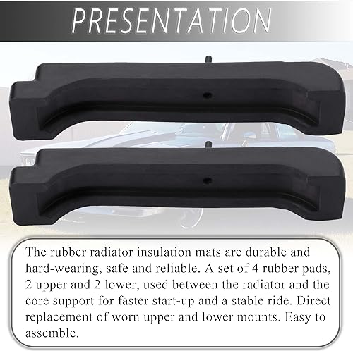 Miniatura 4 de 4 almohadillas de soporte aislantes de radiador, 4 cojines de montaje de radiador de núcleos que reemplazan 4012-326-682S 4 cojines de montaje