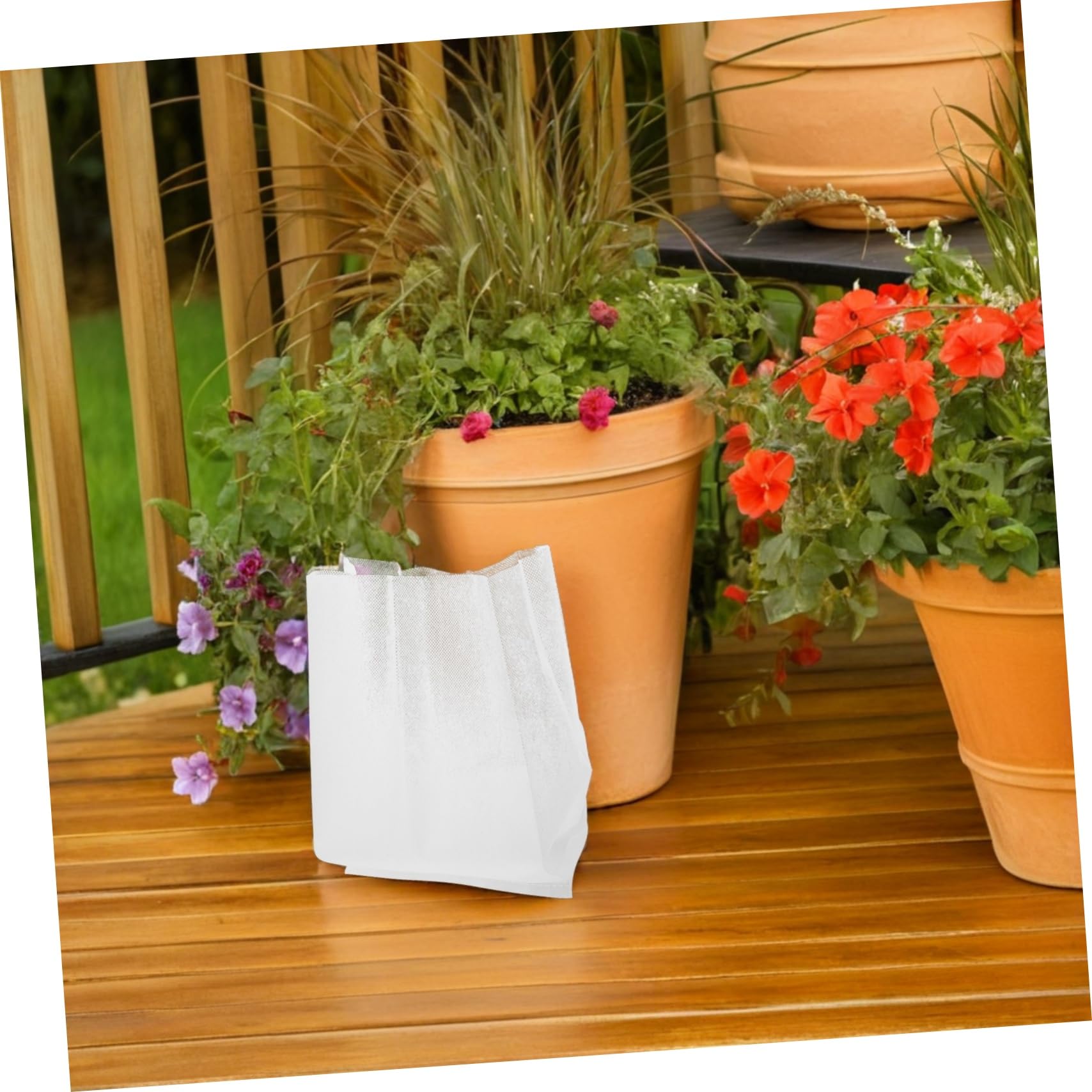 Milisten 200 Stück Anzuchtbeutel Vlies Pflanzsäcke 8x10cm 20x20cm Atmungsaktiv Verstärkt für Gemüse Blumen Kleine Bäume Garten Drinnen und Draußen