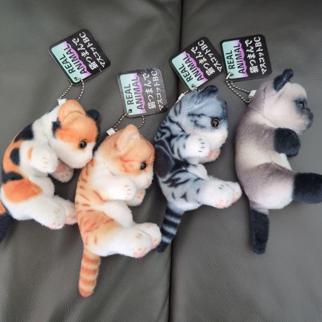 猫つまんでマスコットBC　猫　ぬいぐるみ　猫つまんで　マスコット　リアルアニマル Amazon.co.jp: 猫つまんでマスコットBC 猫つまんで マスコット