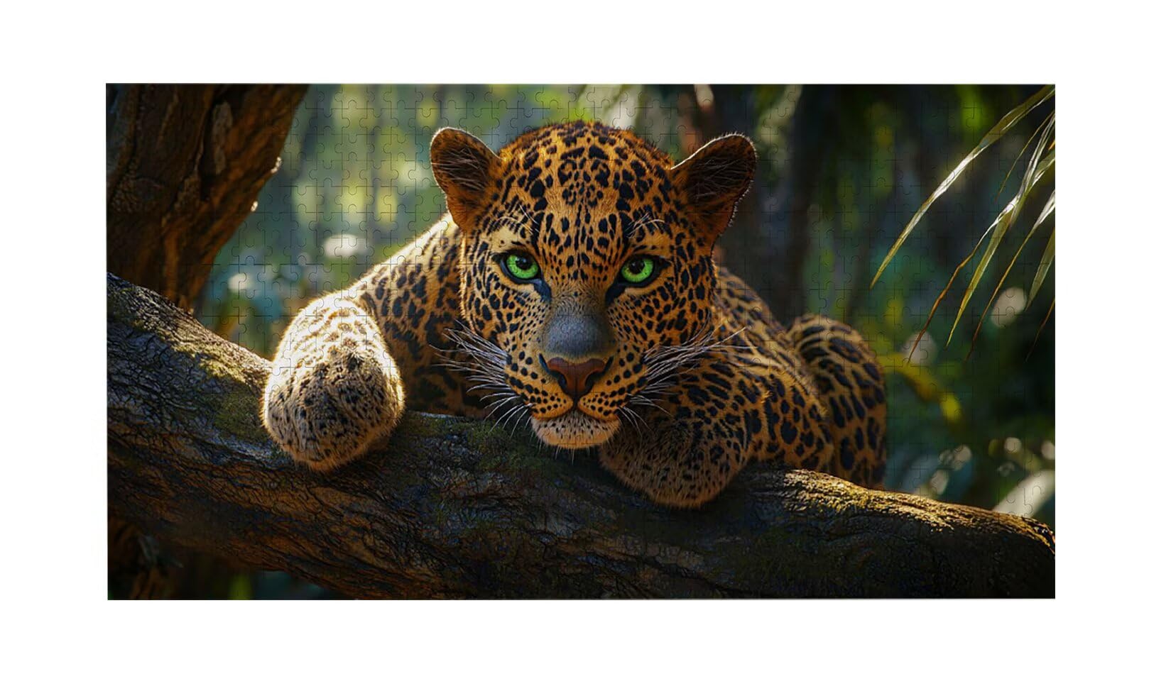 Puzzle para Adultos 1692 Piezas, Leopardo del Bosque Puzzle, Difícil, Desafiante, Rompecabezas Encajan Perfectamente, Letras en la Parte Posterior, Regalo para Personas Mayores (179x31cm) v-812