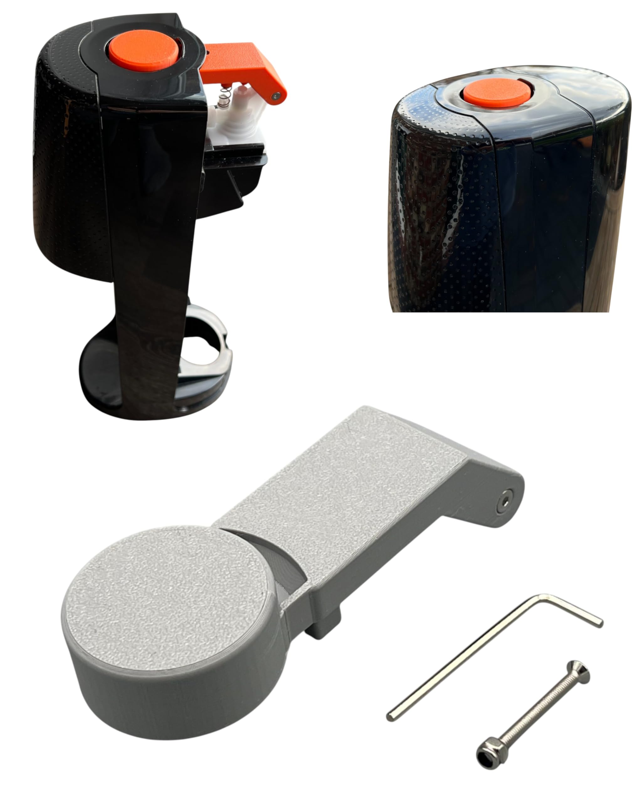Zapasowa dźwignia klamka pasująca do SodaStream Easy Fizzi Spirit przycisk, dźwignia, saturator wody pitnej, wersja wzmocniona (szary)
