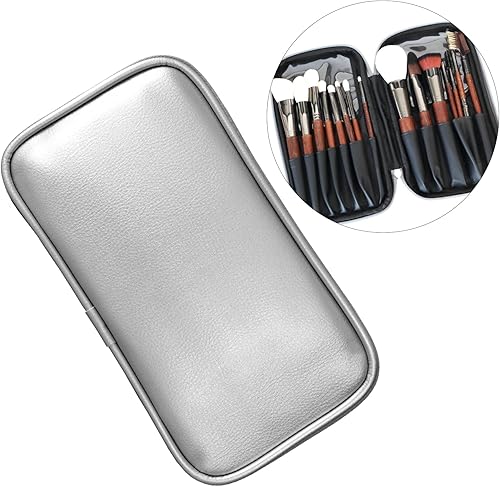 MOND'SUB Estuche cosmético profesional, organizador de brochas de maquillaje, estuche de artista de maquillaje de viaje con cremallera, Negro -,