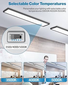 Sunco 1x4 LED Flat Panel Light, Dual Selectable CCT 3500K/4000K