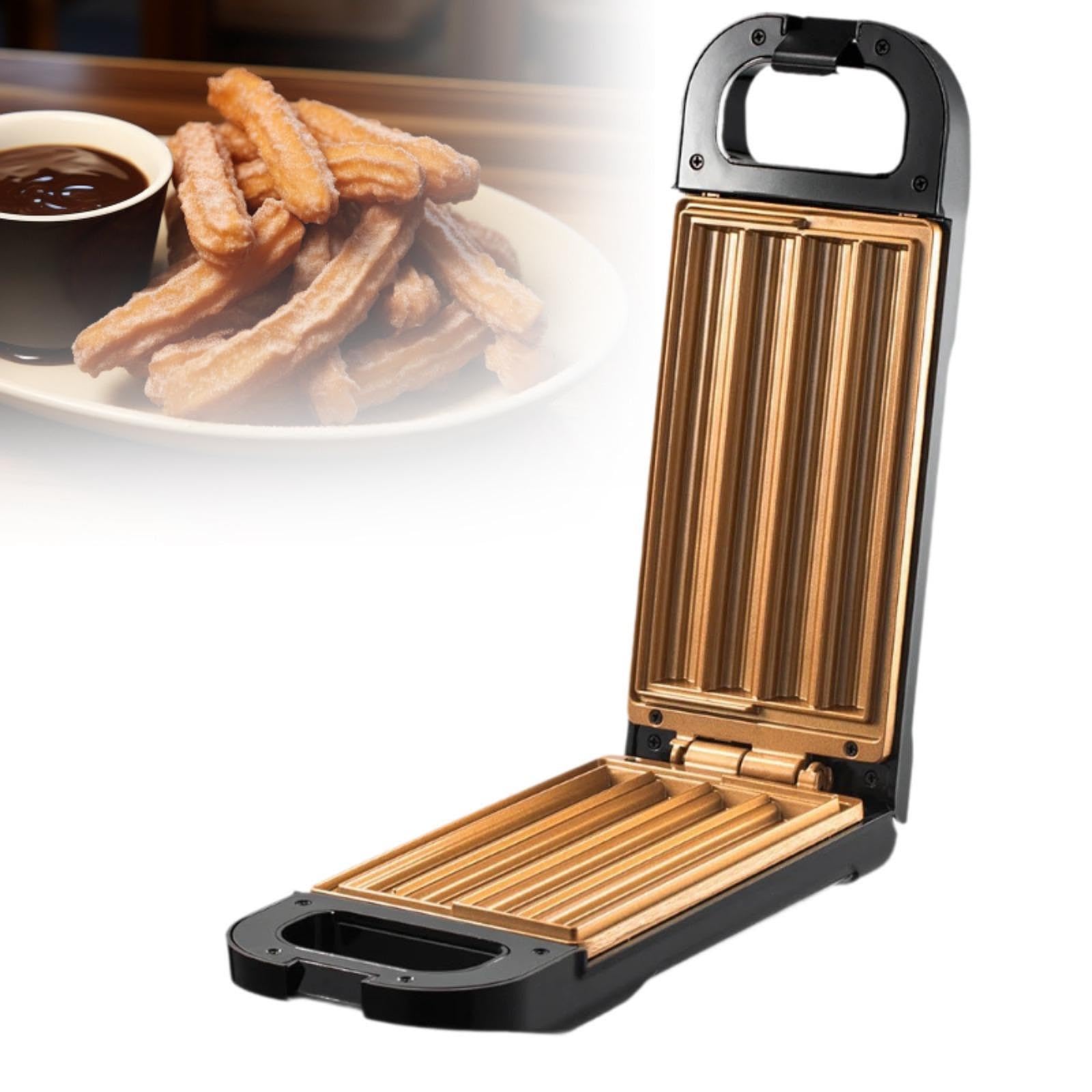 Churro Maker Elektrisch Churros Waffeleisen Empanada Maschine Edelstahl Antihaft für Küche Geschenk Fiesta Party Familienanlässe Restaurant Backen 13c