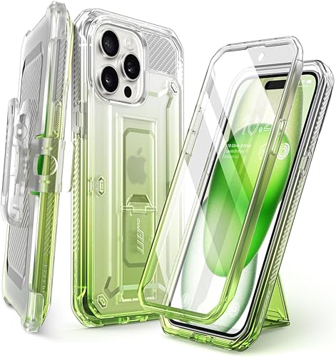 Miniatura 8 de SUPCASE Unicorn Beetle Pro - Funda resistente para iPhone 15 Pro Max de 6.7 pulgadas, protector de pantalla integrado, soporte y clip para cinturón