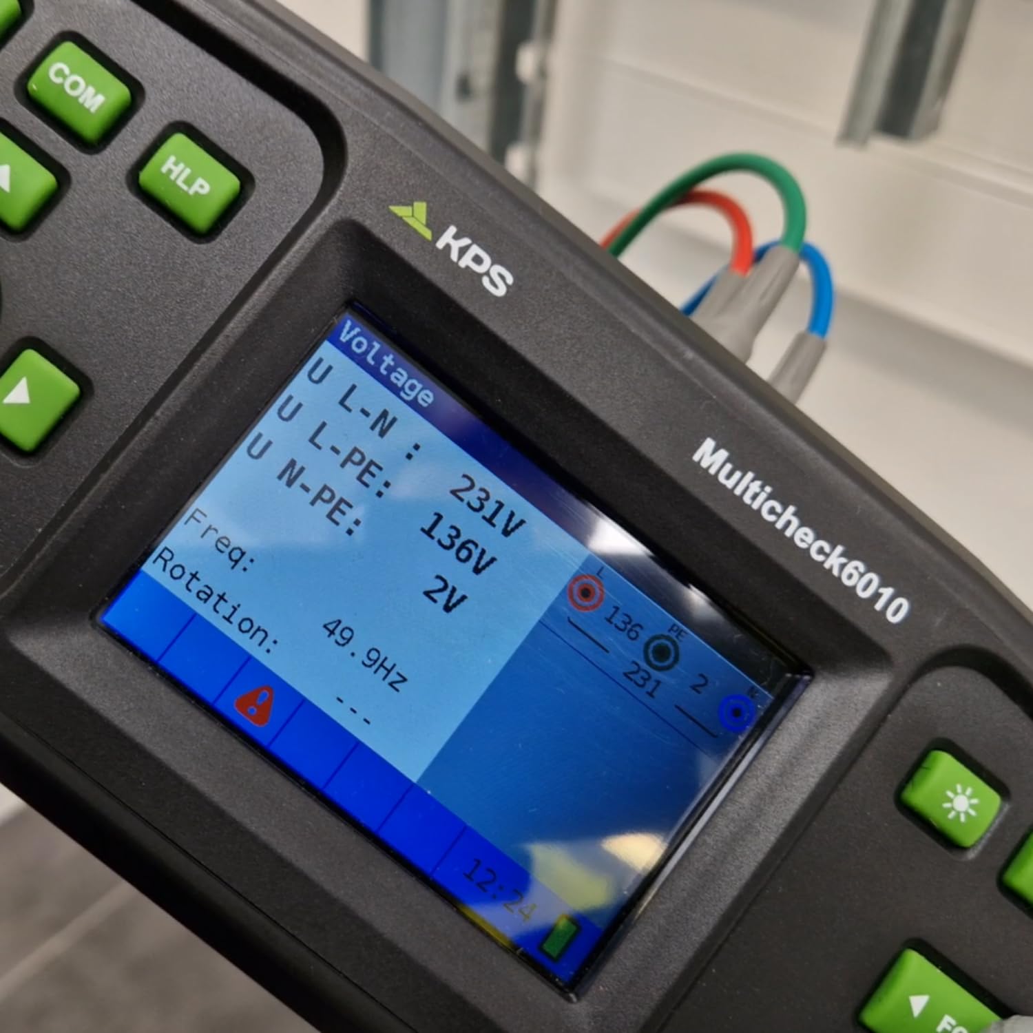 KPS-MULTICHECK6010 Multifunktionales Prüfgerät für elektrische Installationen TRMS - RCD, Schleifenimpedanz, Durchgang, Isolationswiderstand