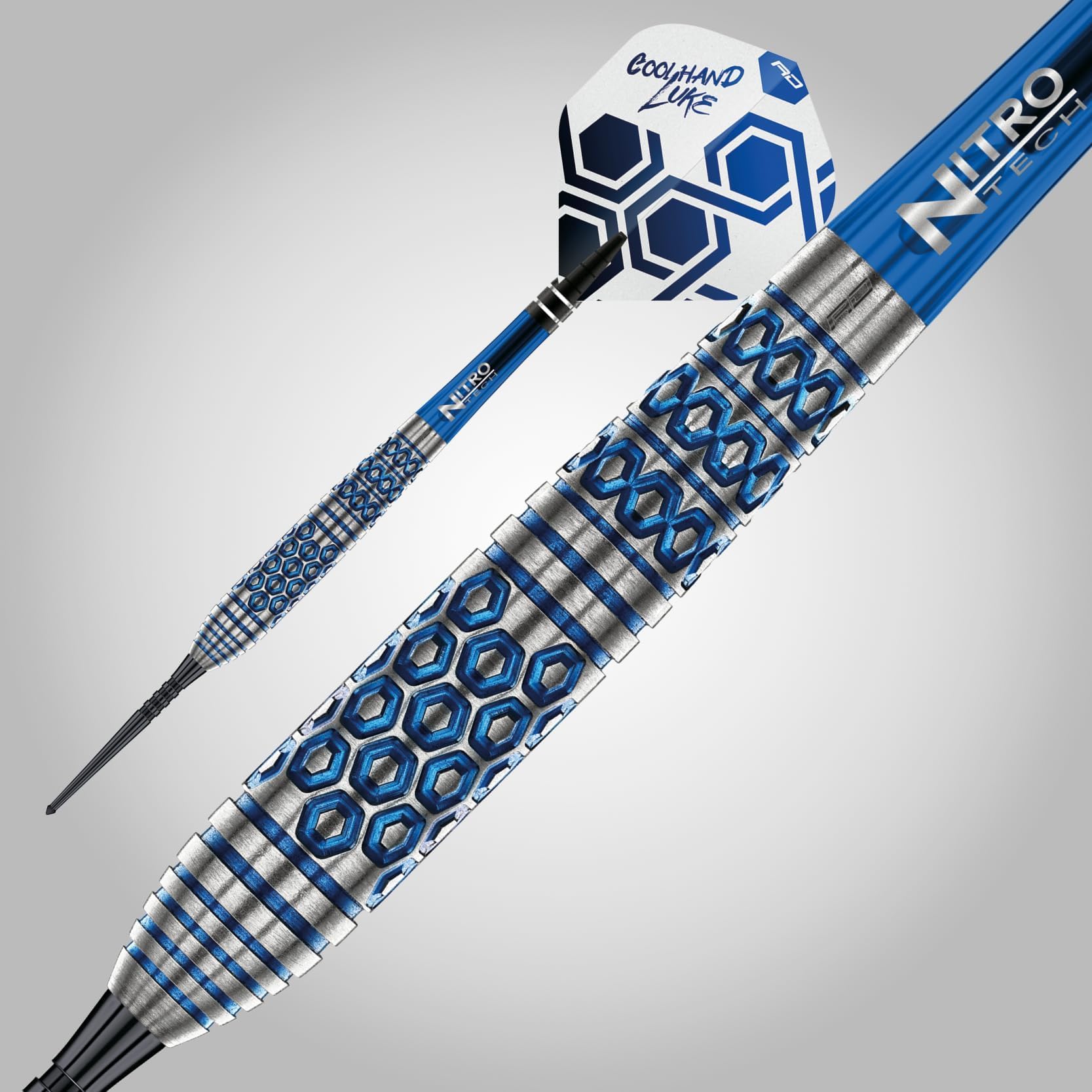 RED DRAGON Dardos – Jugador profesional Luke Humphries 'Coolhand' serie TX5 – 90% tungsteno profesional – Incluye dardos y cañas | 18 g punta suave y 23 g y 25 g dardos de acero — view 4