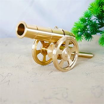 真鍮 木製大砲オーナメントデスクウェイトキャノンミリタリアモデル　海軍　短砲 真鍮 木製大砲オーナメントデスクウェイトキャノンミリタリア