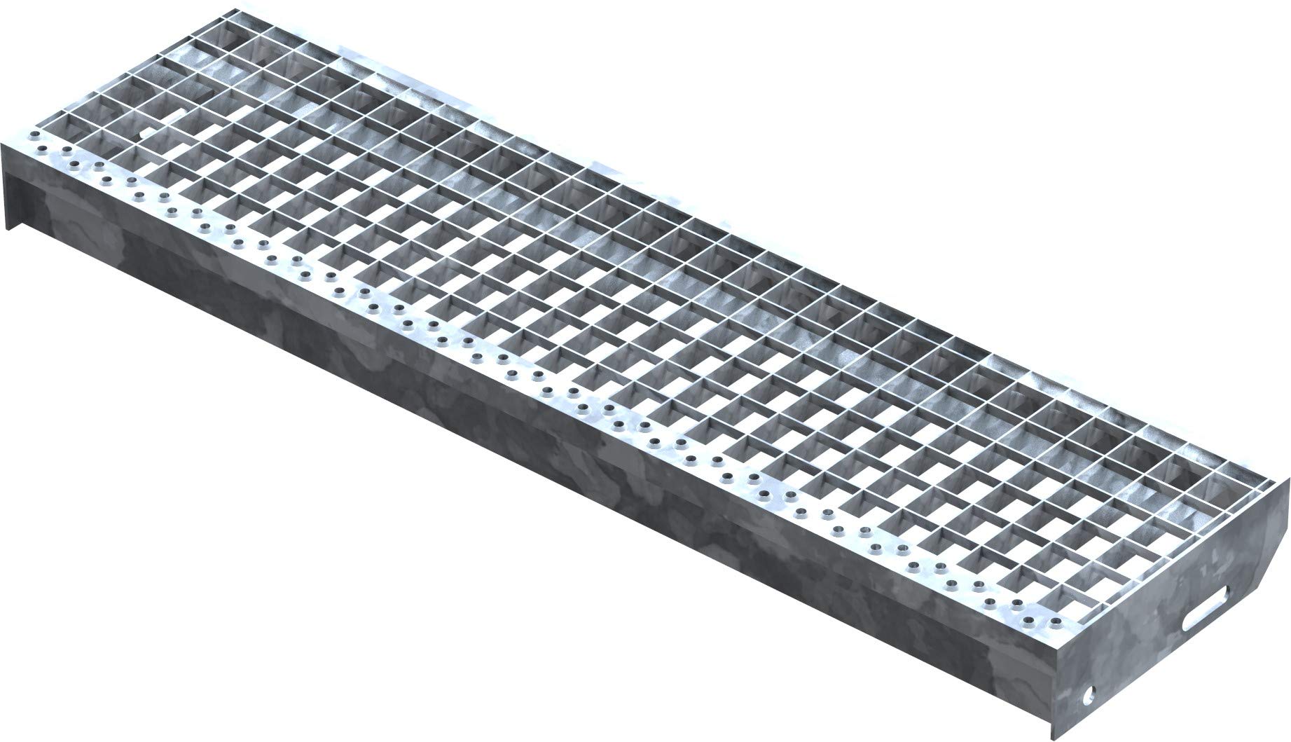 Eiken traptrede op maat - 4 cm, rustiek