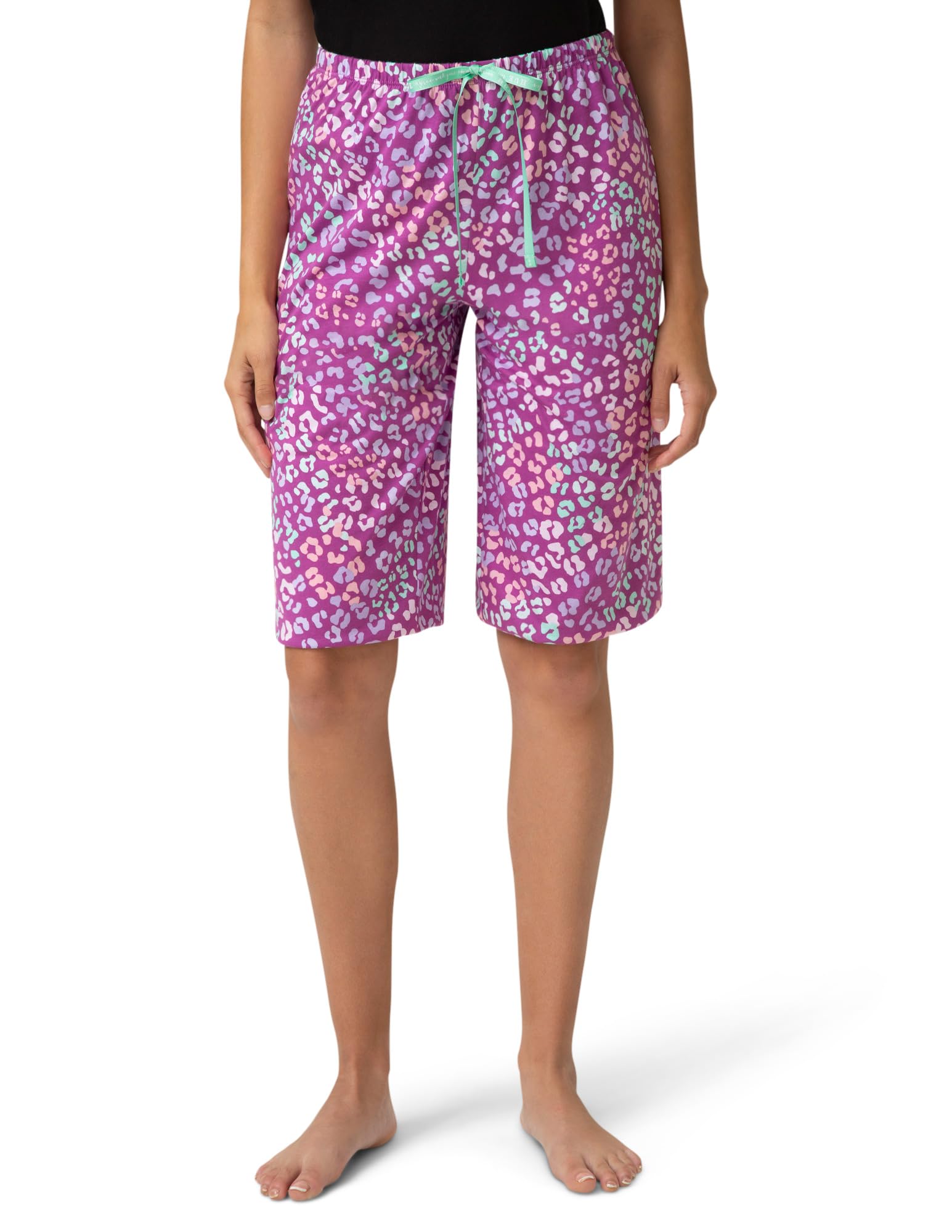 HUE Women's Summer Vacation Pajama Separates, Soft, Whimsical Print Pjs with Tropical Beach Themes, Flip Flops, Cocktails