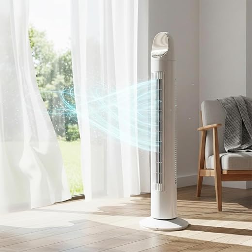Casa Copenhagen, X Pro Tower Fan, Touch &amp;, 4 Speeds &amp; 4 Modes, 12 Timer, 25dB Quiet Operation, High Performance Bladeless ...