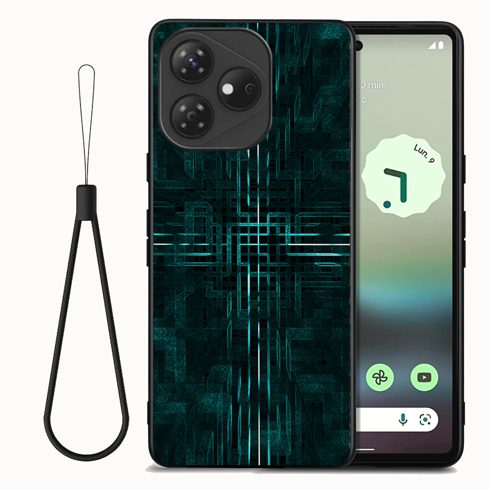 Photo 1 of Tuxiwei Flexible TPU Case for Miro A1 5.99", Ultra Slim Fit Lightweight [Technology Line Pattern Art Painting] for Men | Thin Silicorn Soft TPU FOXXD Miro A1 Cover Shockproof Drop Protective Case