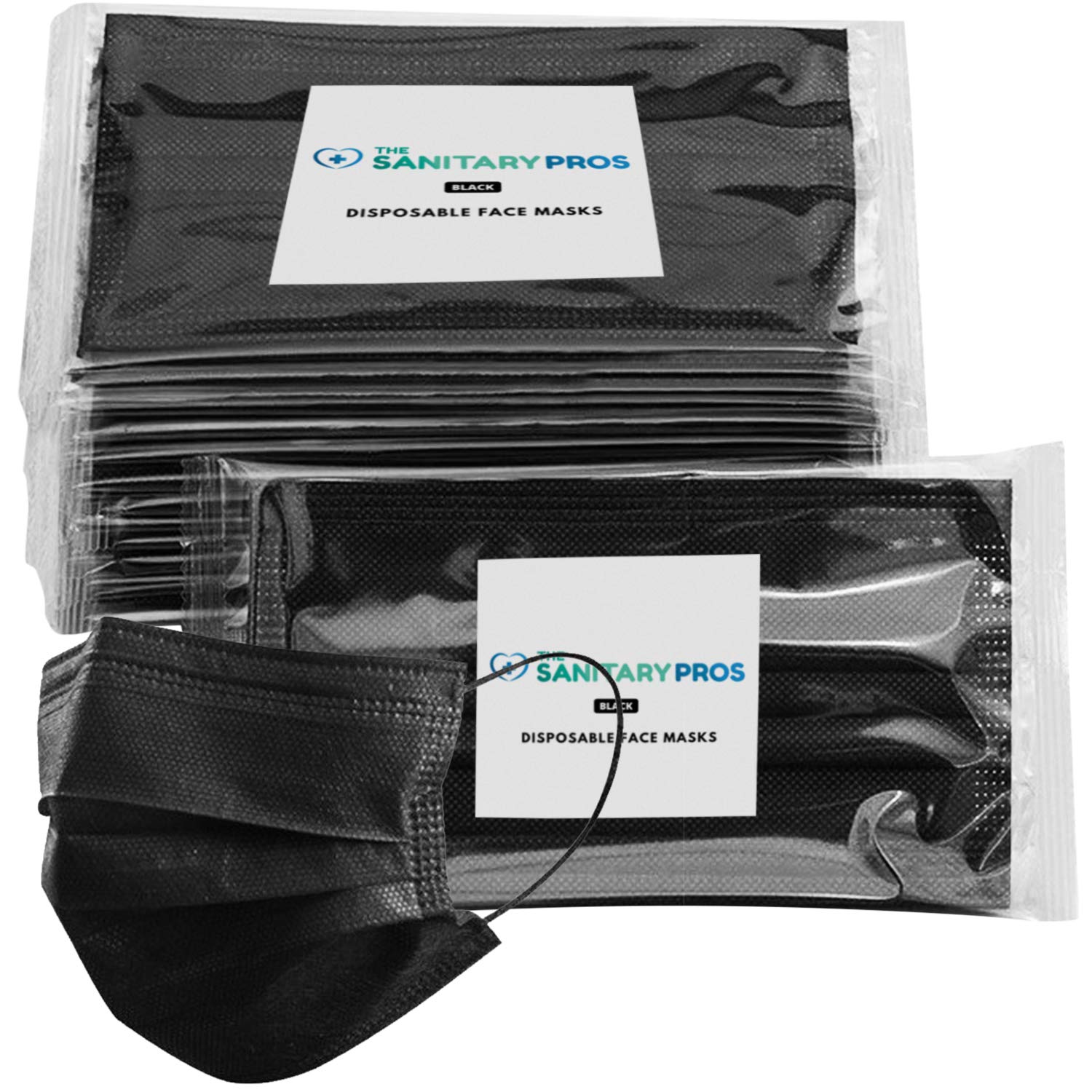 Face Mask Lab Individually Wrapped Disposable Face Mask [50 Masks