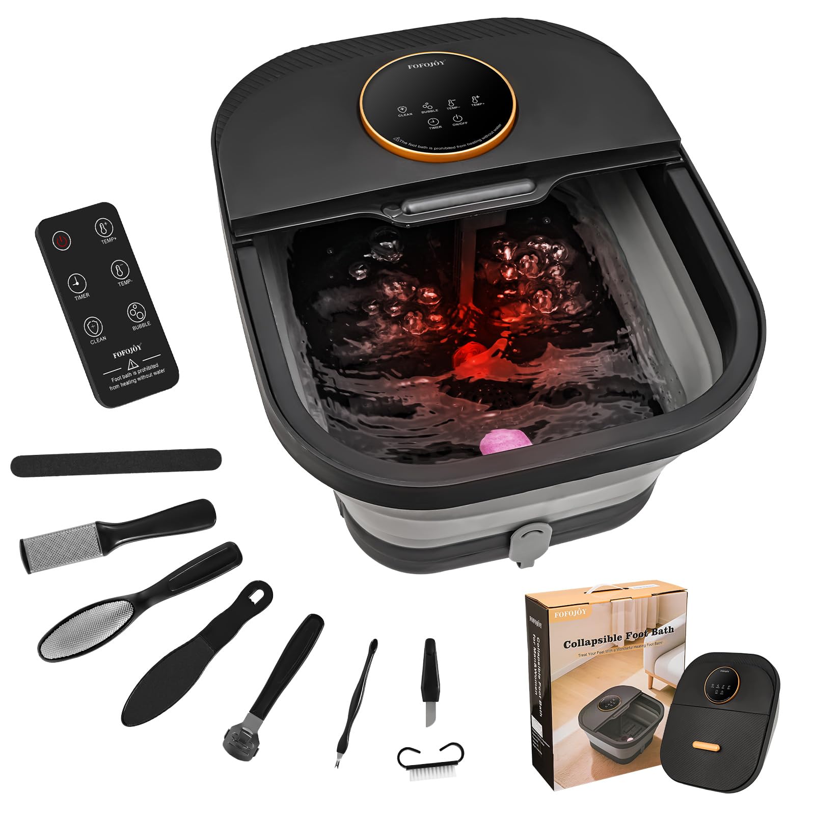 Amazon.com: FOFOJÔY Foot Spa Bath Massager with Heat, Bubble