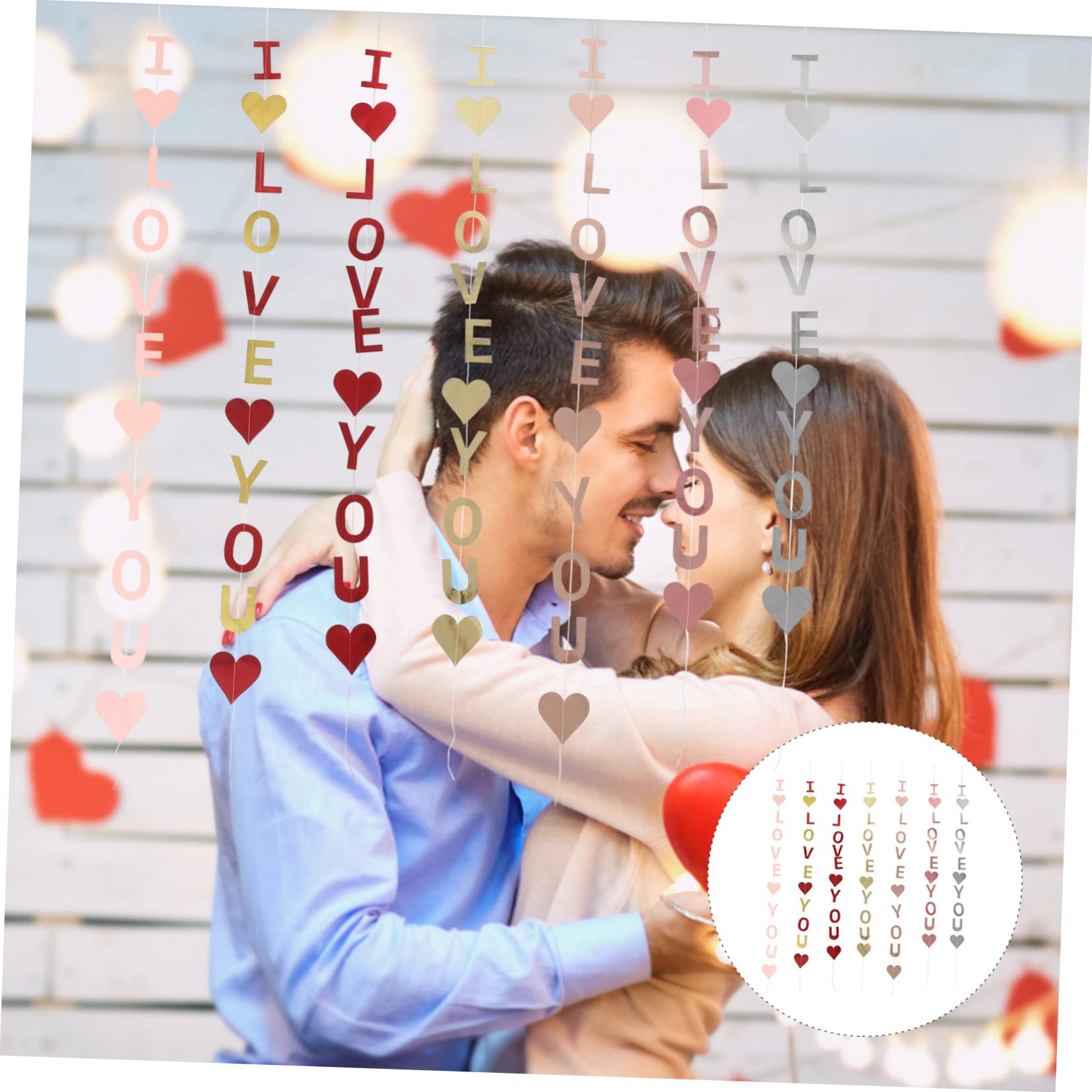 Cabilock 35 Piezas De Artículos Decorativos Colgante De Corazón Adorno Goldendoodle Guirnalda Colgante De Boda Guirnalda De Corazón Rojo Decoraciones De Cumpleaños Rápidas