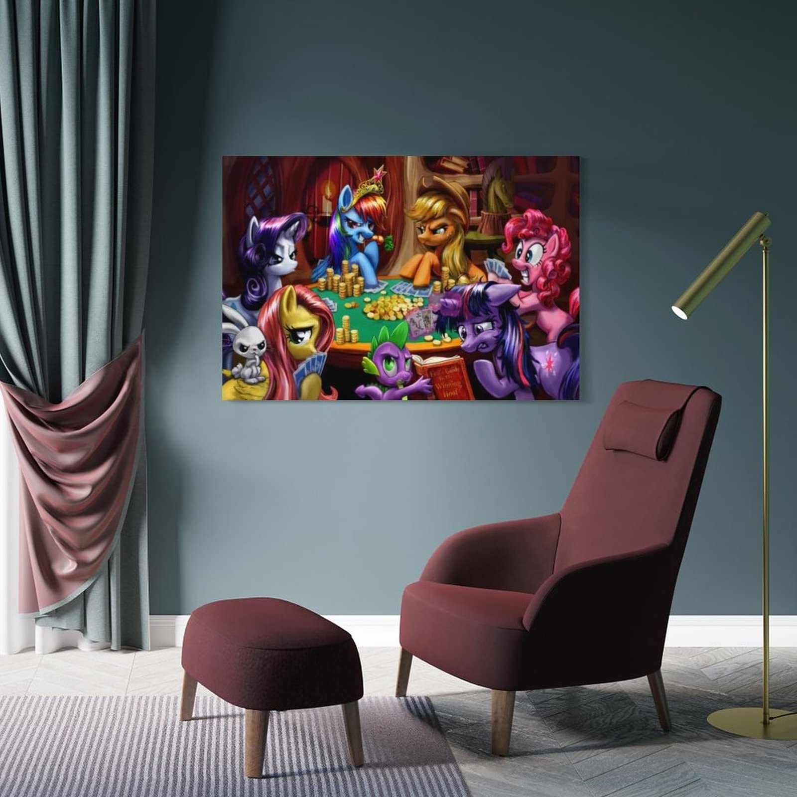 Tableau Sur Toile 'Mon Petit Poney Licorne Arc-en-ciel' - Décoration Murale Moderne - Taille 30x45 Cm (12x18 Inch) - Sans Cadre - Pour Chambre, Salon, Bureau