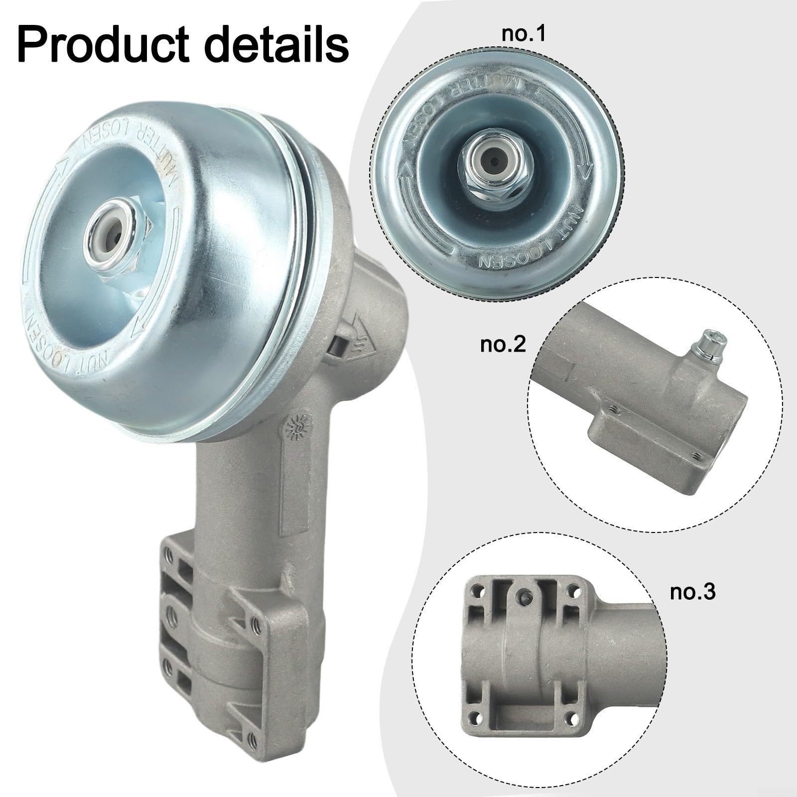 Cabezal de caja de engranajes 10T para cepillo de recortadora Fs-R Fs75 Fs85 Fs91 Fs110 Fs120 Fs130 Fs200, pieza de repuesto de aleación de aluminio con eje de 25,4 mm
