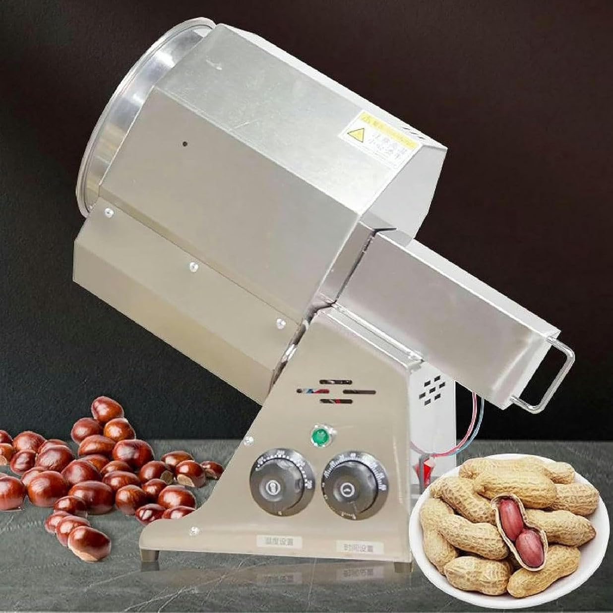 Torréfacteur De Café 1500 W, Torréfacteur électrique De Grains De Café, Torréfacteur en Acier Inoxydable 2 Kg avec Minuterie, pour La Cuisson du Café, Châtaigne, Cacahuètes Et Céréales