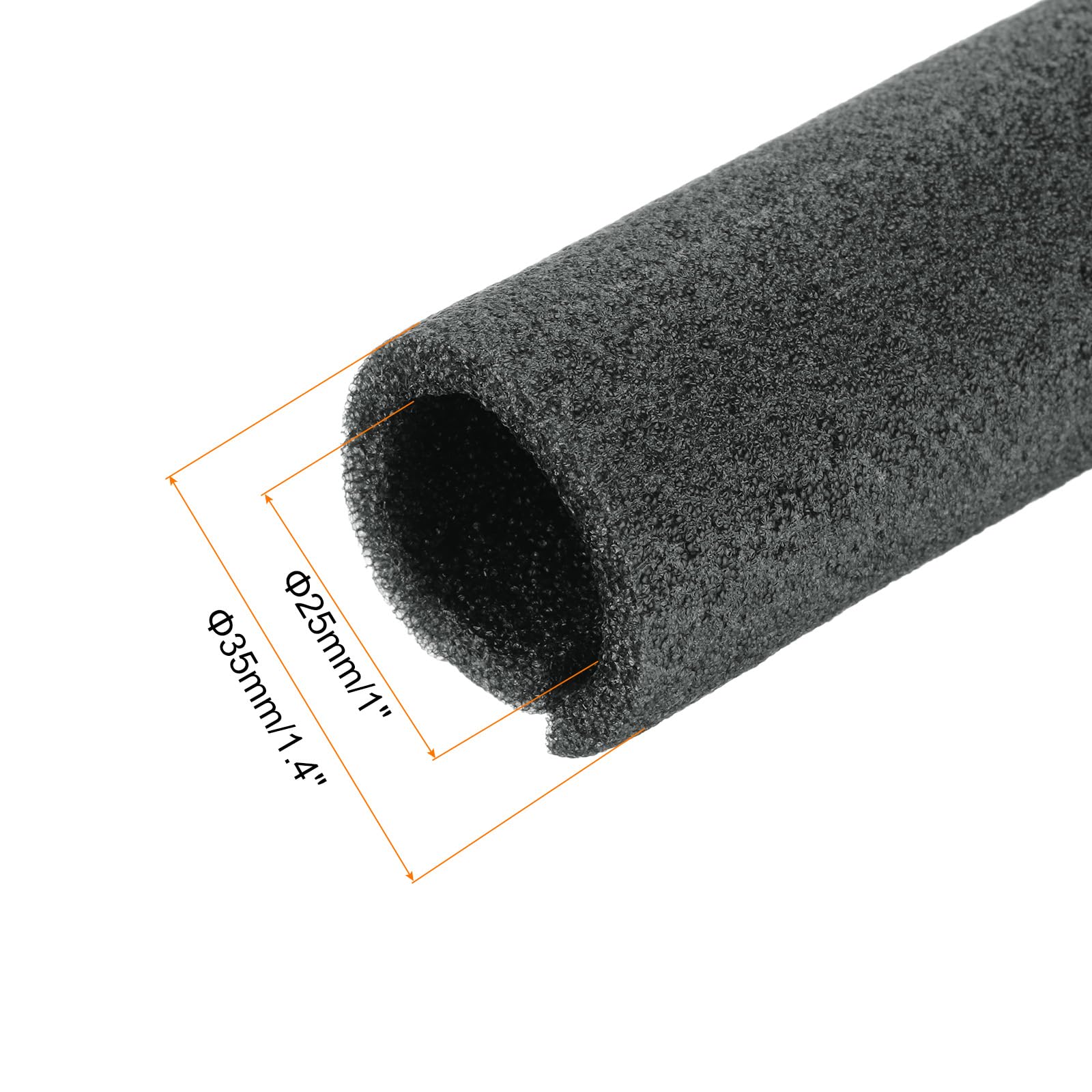 Pipe Insulation Foam Tube Covers - Black Pipe Sleeves For Water Pipes & Handles