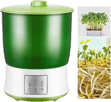 Bean Sprouts Machine, Intelligent Bean Sprouts Maker, Seed Sprouter Kit, 360-Degree Sprinkler 2 or 3 Layer Sprouting Trays Ideal for Germinating Sprouts and Microgreens