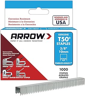 Arrow Fastener 506SS1 Genuine T50 Stainless Steel 3/8-Inch Staples, 1,000-Pack - coolthings.us