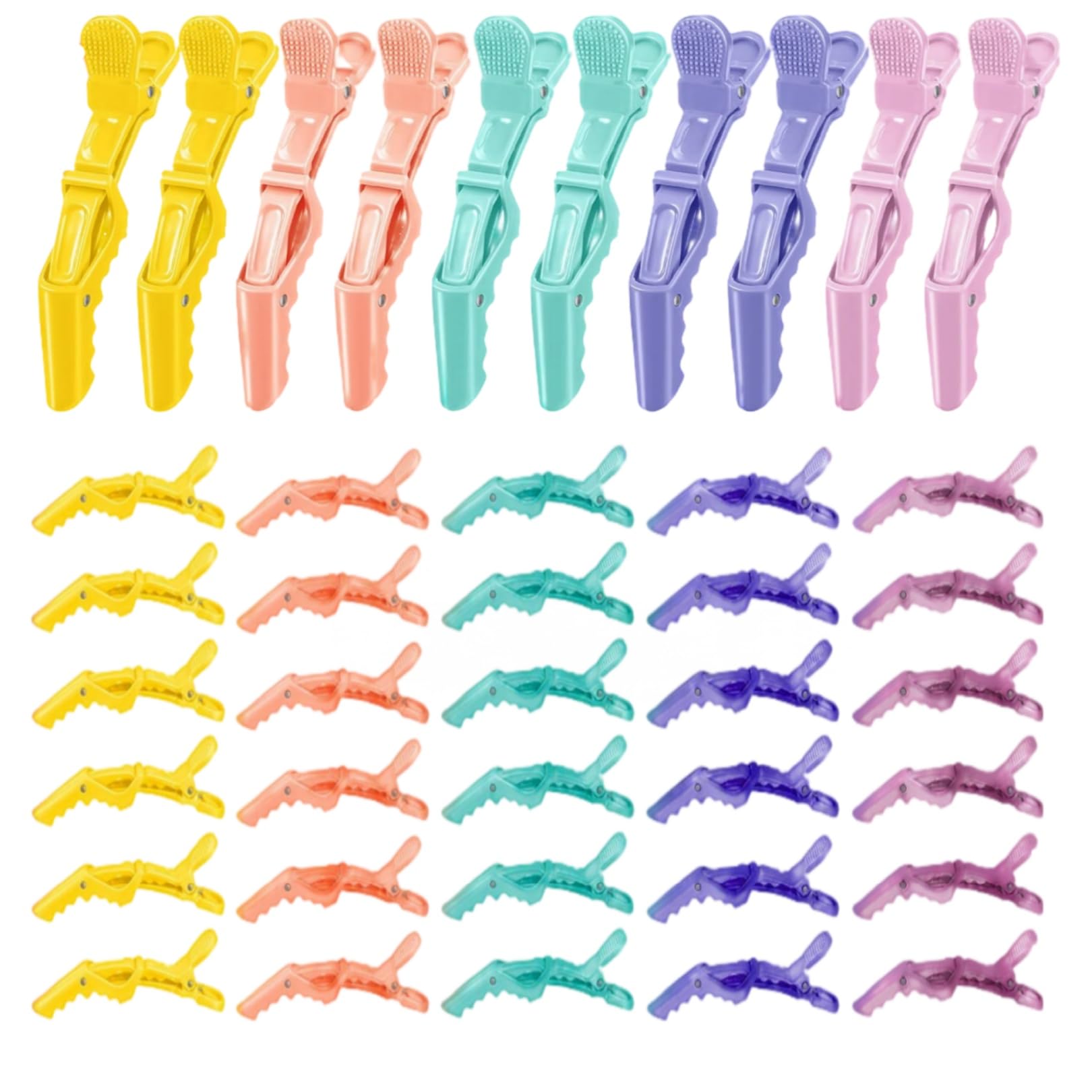 30 pcs Crocodile Clips Hair for Styling Sectioning Non Slip Grip Hairdressing Clips for Cutting Durable Professional Salon Hair Clips for Women and Girls(Multicolour)
