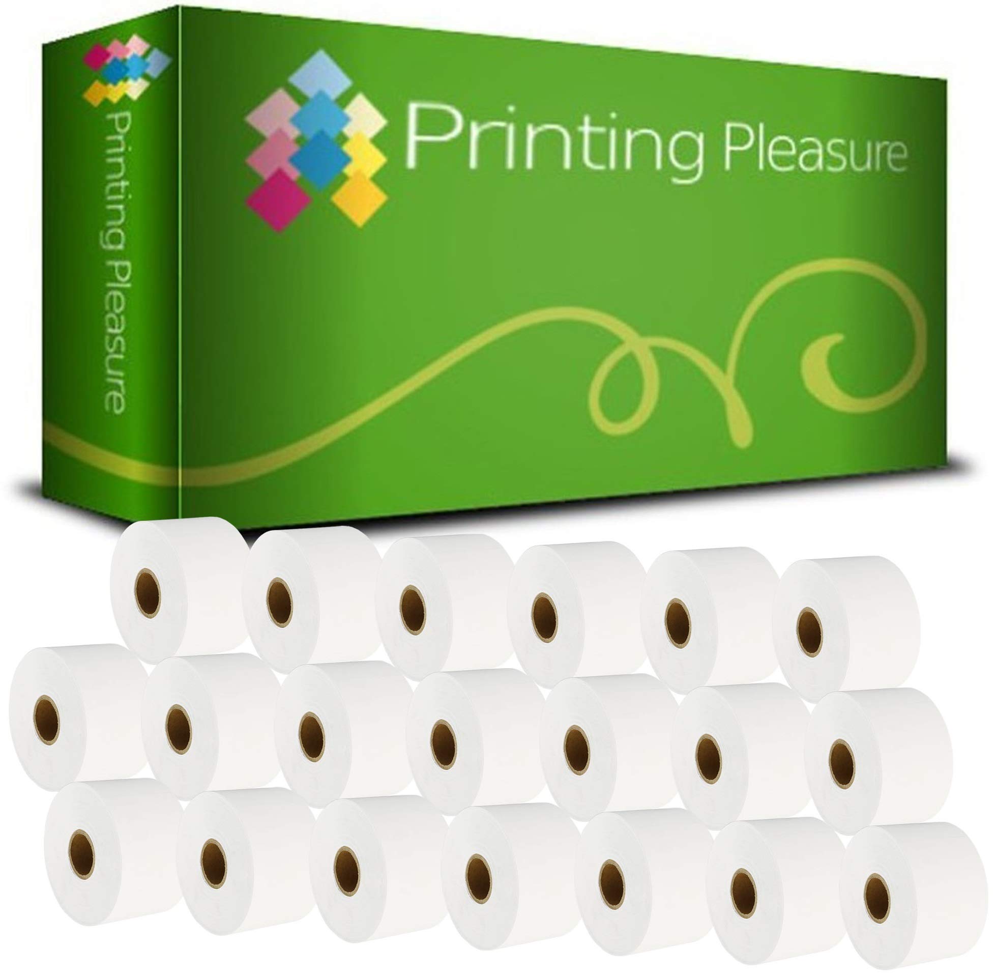 Printing Pleasure 20x Compatibile Rotolo Dymo S0929100 51mm x 89mm Etichette non adesive (Etichetta per rotolo: 300) per Dymo LabelWriter 4XL Stampante per Etichette