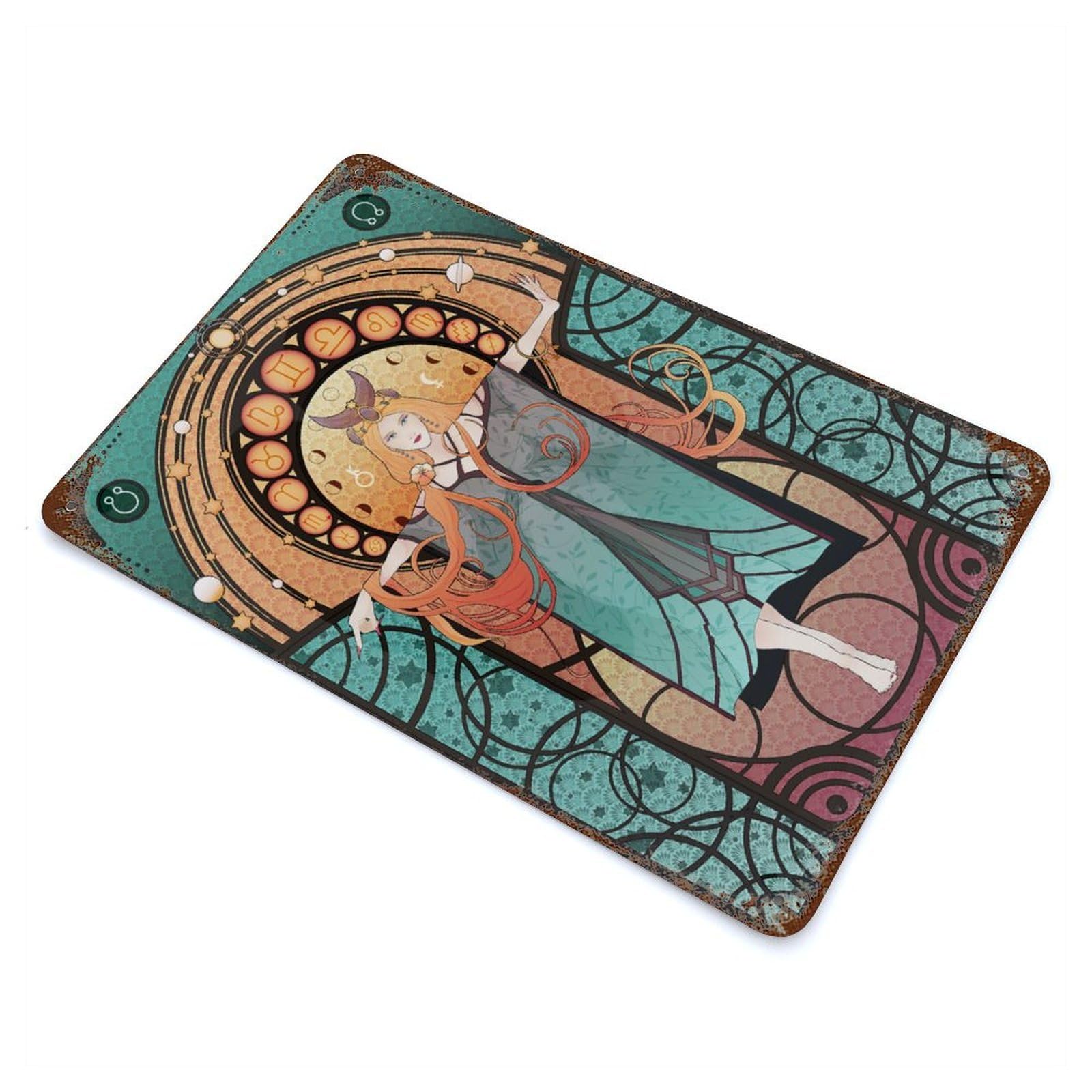 Enchantress Retro Metal Sign 11.8"x7.9", for Office, Studio And Wall Decor, Industrial Home Decor