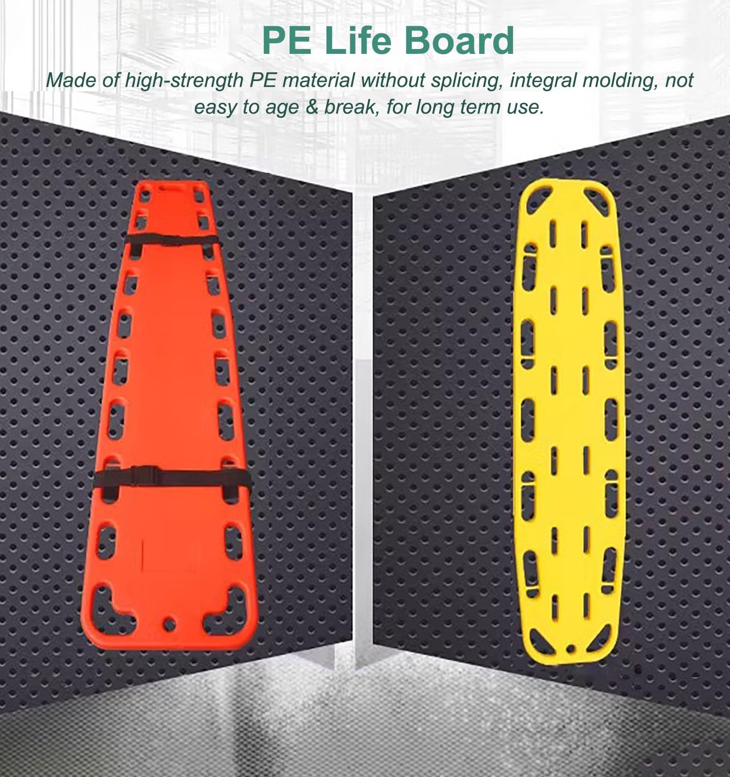 Brancard de Sauvetage Aquatique Planche Dorsale Flottante pour Parcs Aquatiques, Brancards Médicaux D'immobilisation des Patients, Planche Dorsale de Sauvetage pour Brancard D'ambulance(138x35x5cm(54.