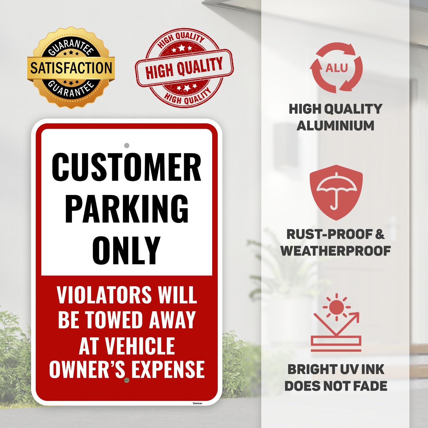 Amazon.com : 2PC Customer Parking Sign, 18 x 12 Inches