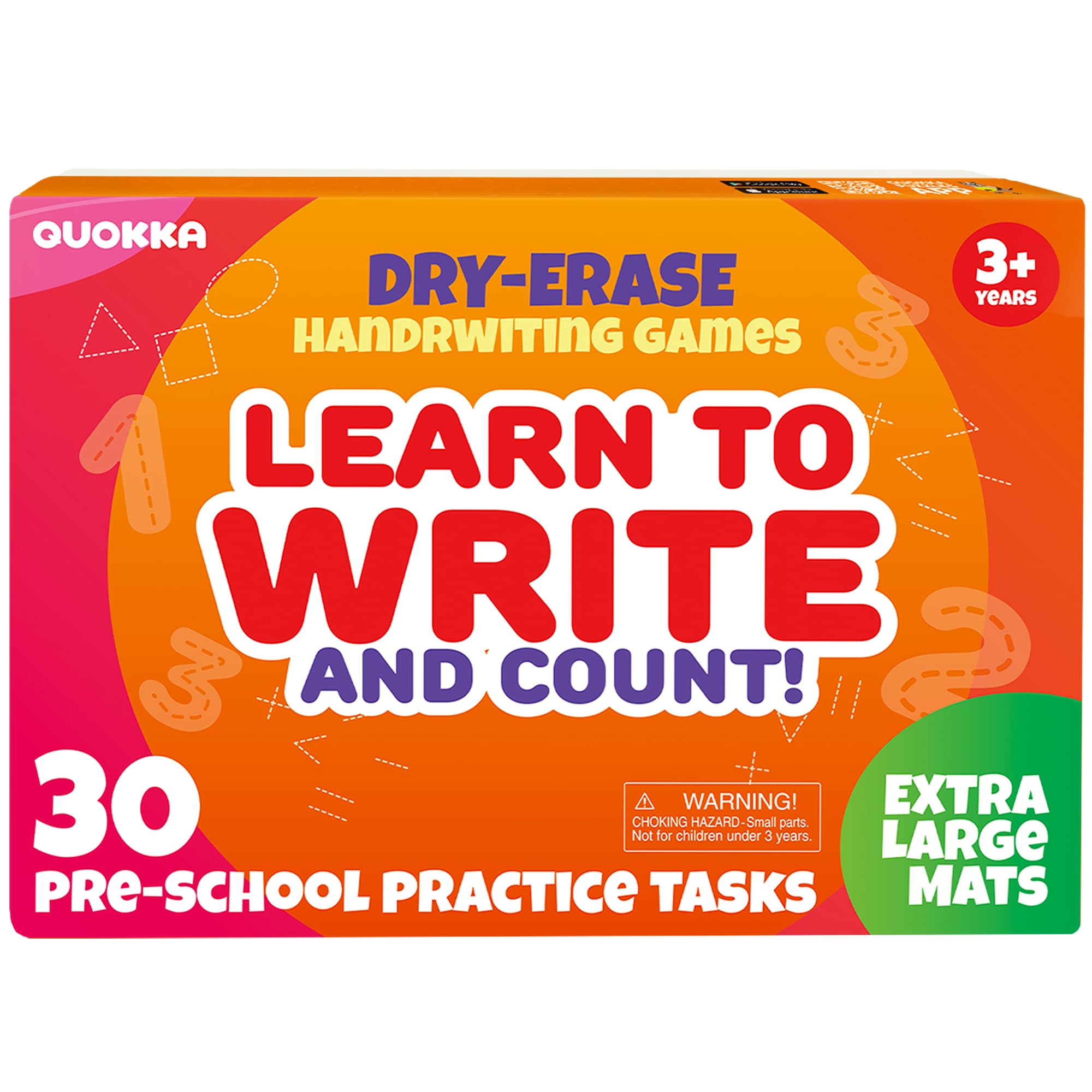 Quokka Busy Book Practice Handwriting for Kids - Numbers - Learn to Count for Toddlers 3-5 - 30 Tasks - Pre K ABC Letter Tracing - Homeschool - Preschool Learning Activities