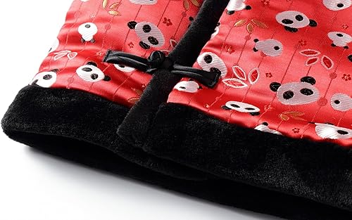 Miniatura 7 de Mud Kingdom Chaleco de forro polar para niños con forro cálido tradicional chino con botones de Año Nuevo