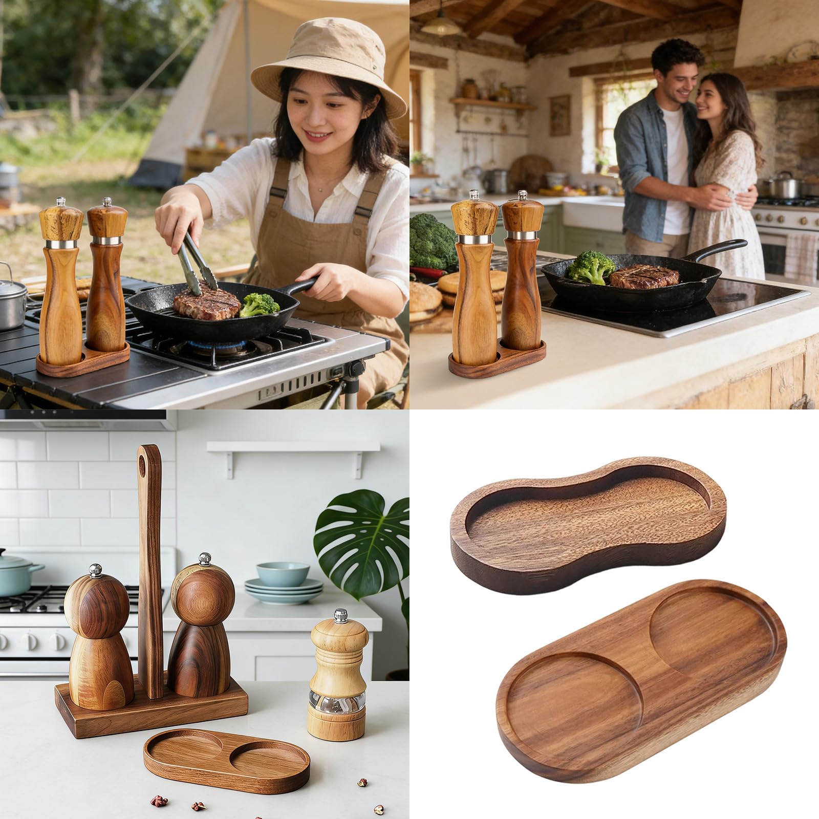 Amazon | 2 穴ベースティートレイ家の装飾調味料ボトル収納ホルダー