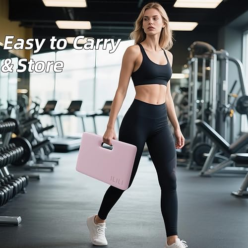 Miniatura 2 de ILILI Rodillera de yoga plegable, cojín suave de TPE de 1 pulgada para flexiones de rodilla, almohadilla de soporte de tablón, almohadilla plegable