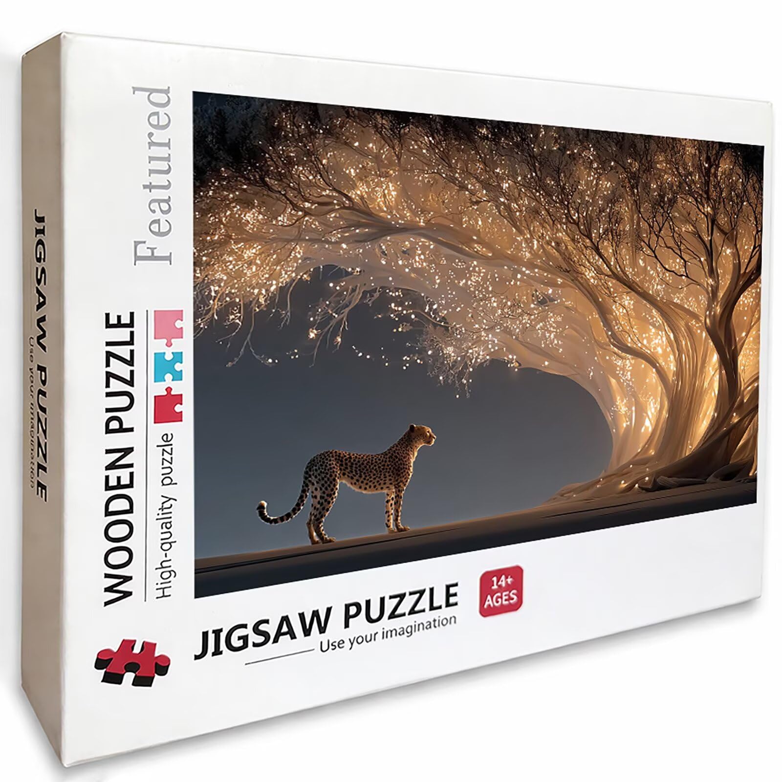 Leopardo Puzzle 6000 Pezzi Adulti, Puzzle Legno con Scatola 179x105cm, DIY Giochi Divertenti per Familiar, Idea Regalo Uomo e Donna, Squisita confezione Regalo, Estate Decorazioni, (Albero) 0-6363