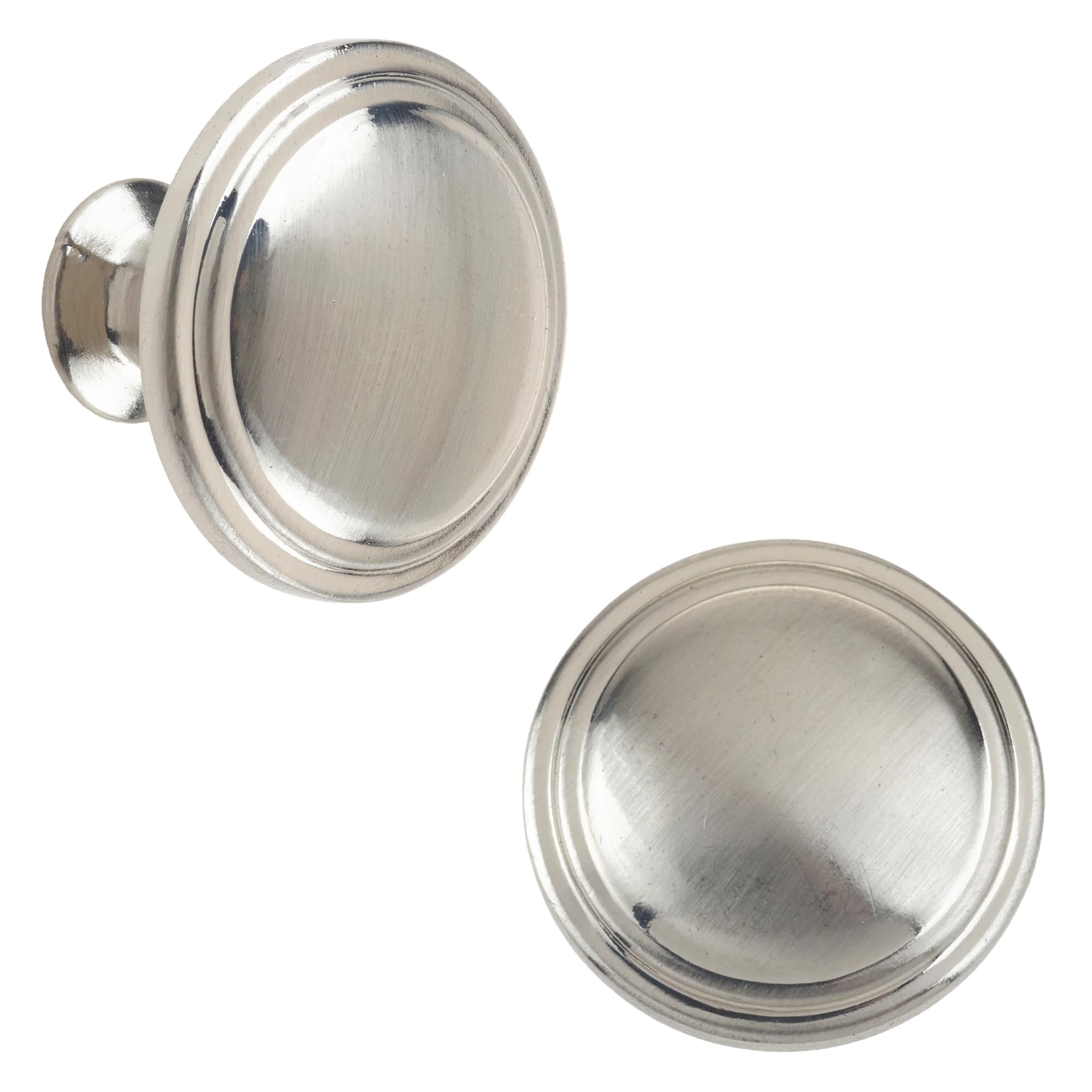 Keypak Satin Nickel 10 Pack Multi Ring Door Knobs 30Mm – Contemporary Aluminium Cabinet & Drawer Knob Handles For Kitchen Cabinets, Wardrobes, Cupboards, Furniture & Diy Renovations