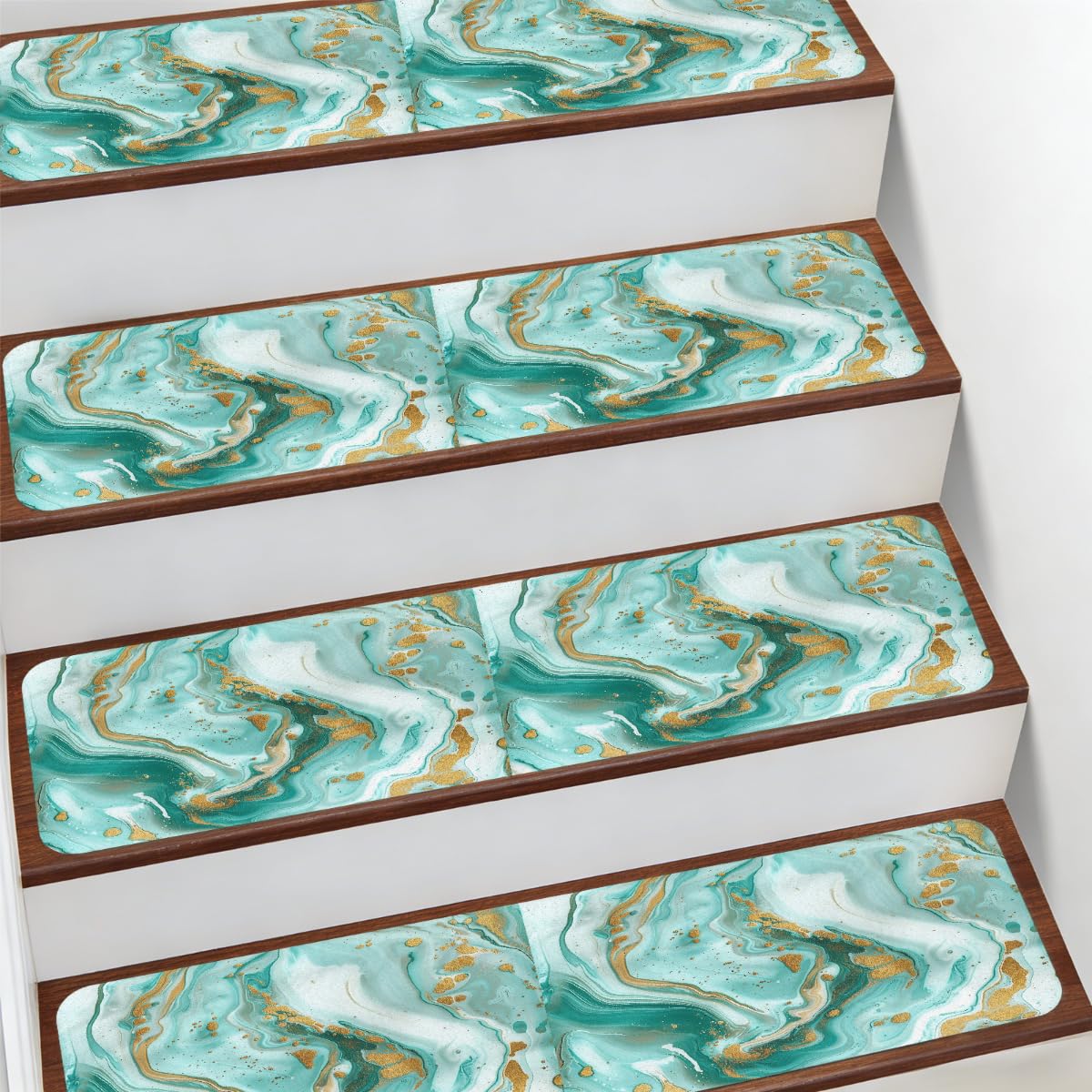 Alfombra para escaleras abstracta Mexpekil evita resbalones niños