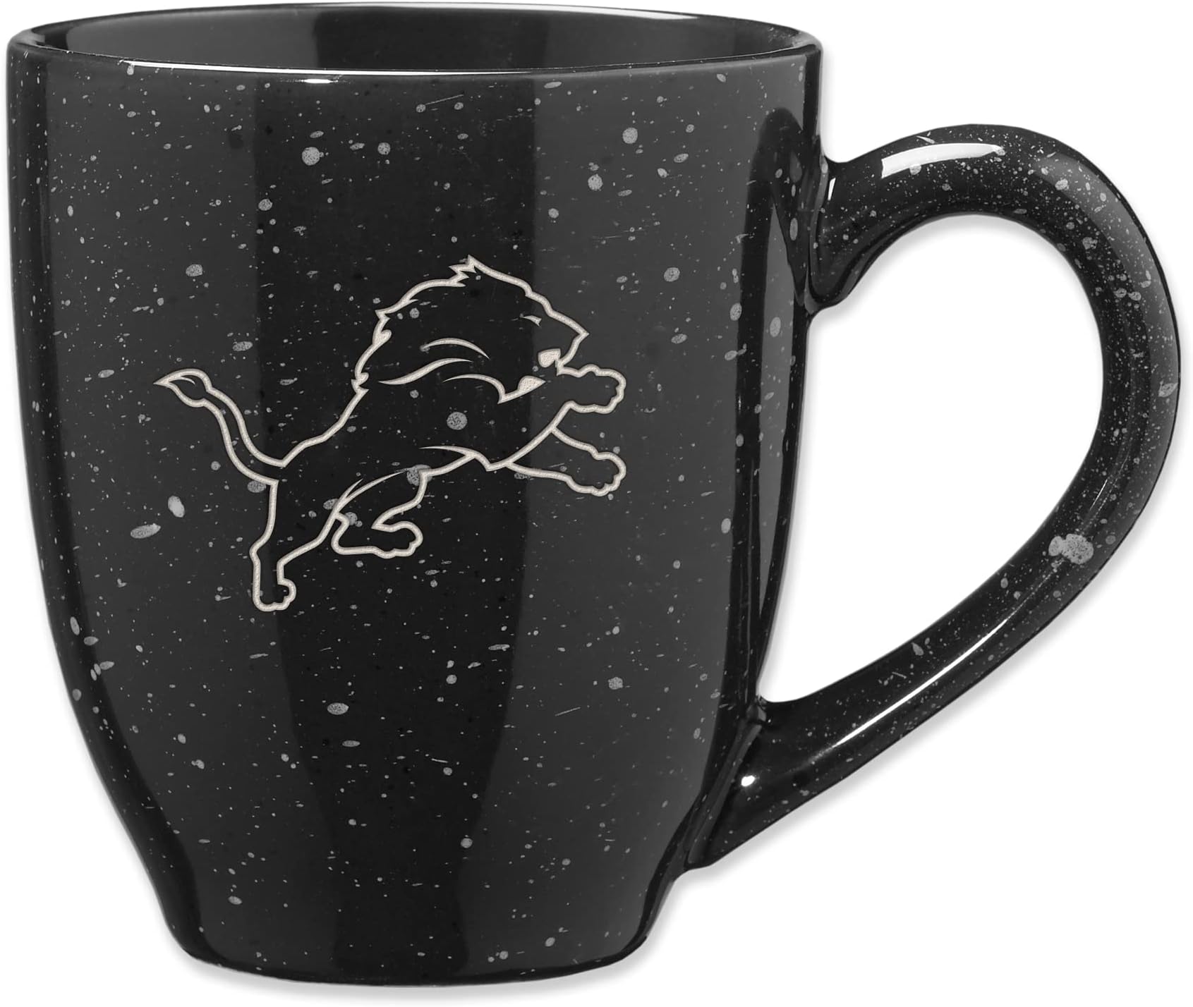 Rico Industries NFL Football Detroit Lions Primary 16 oz Team Color Laser Engraved Ceramic Coffee Mug