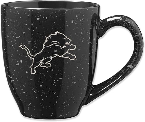 Miniatura 116 de Rico Industries, NFL Football - Taza de café de 16 oz de cerámica moteada, grabada con láser y de color de los equipos de fútbol americano de la NFL