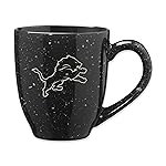 Rico Industries NFL Football Detroit Lions Primary 16 oz Team Color Laser Engraved Ceramic Coffee Mug