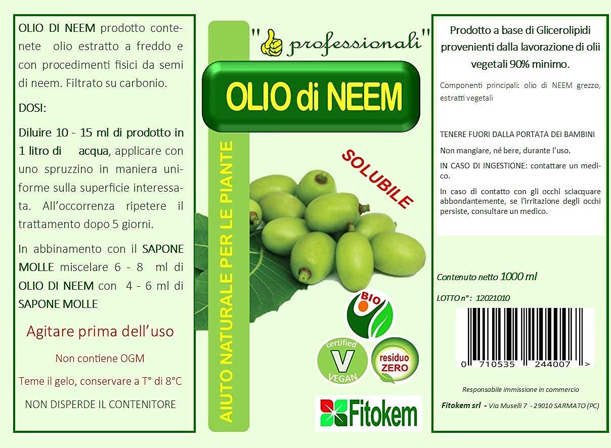 Stop corroborante 1lt + Olio di Neem BIOLOGICO 1lt + Sapone Molle 1lt - TRIS