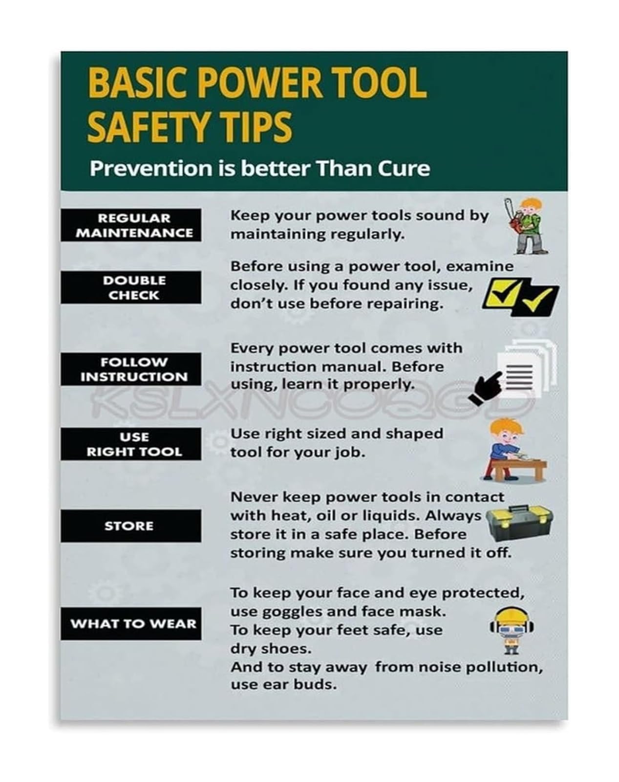 EKFBQBGW Woodworking Shop Decor Basic Power Tool Guide Canvas Wall-Art for Garage Workshop DIY Reference Gift Framed,16x24inch(40x60cm)