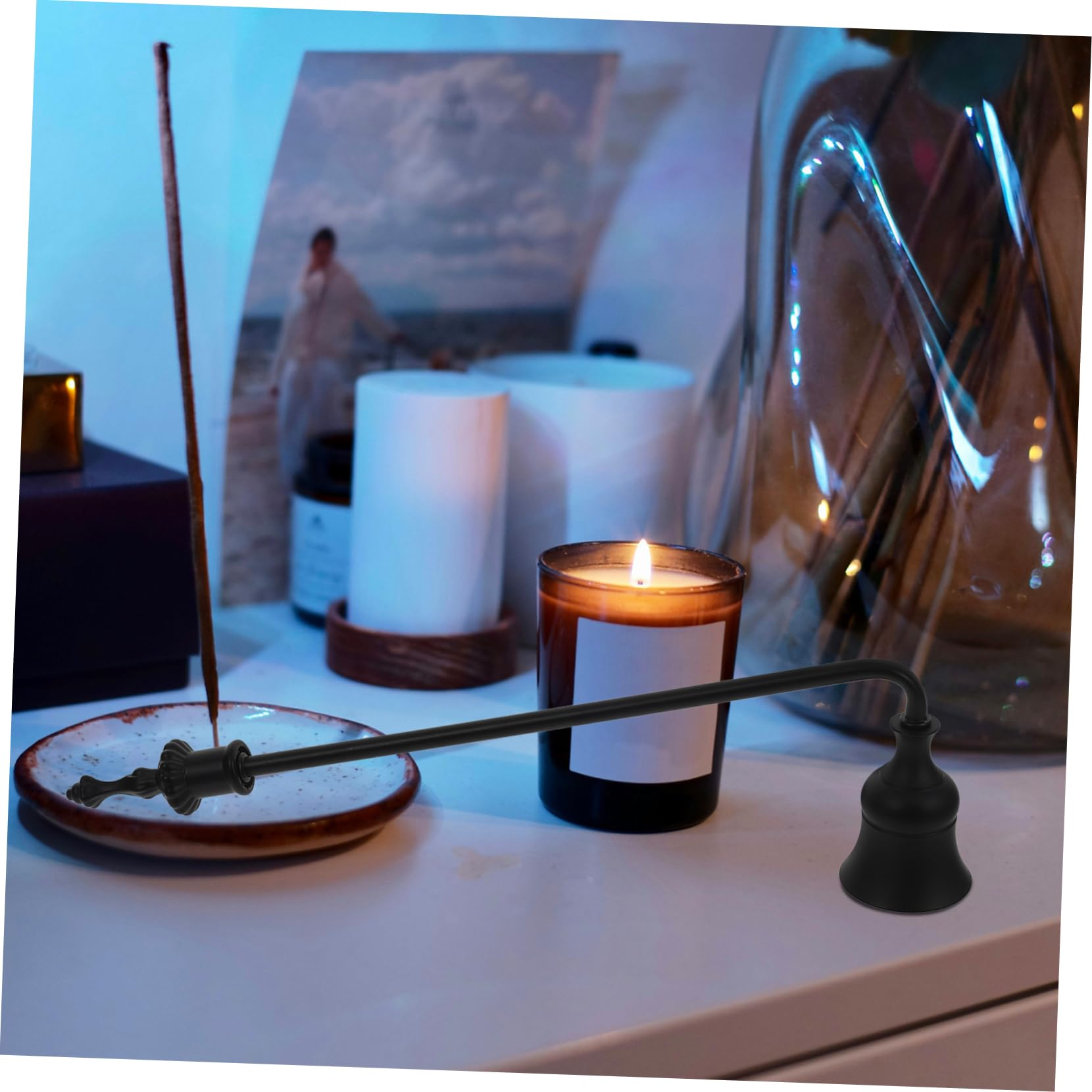 Happyyami Vintage Candle Extinguisher Aluminium Snuffer Wick Trimmer for Scented Candles