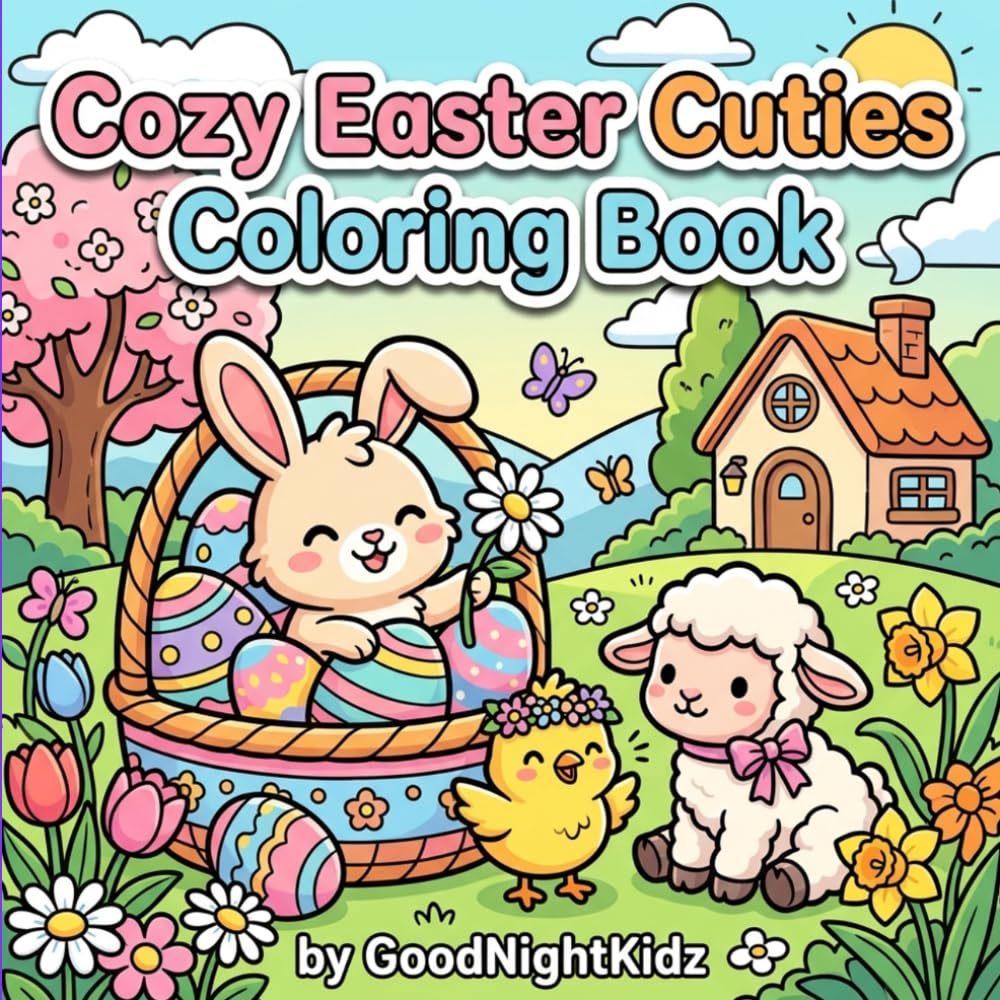 Cozy Easter Cuties Coloring Book: Coloring Book for Kids Featuring Adorable Baby Animals and Sweet Spring Moments for Relaxation (Cozy Cuties)