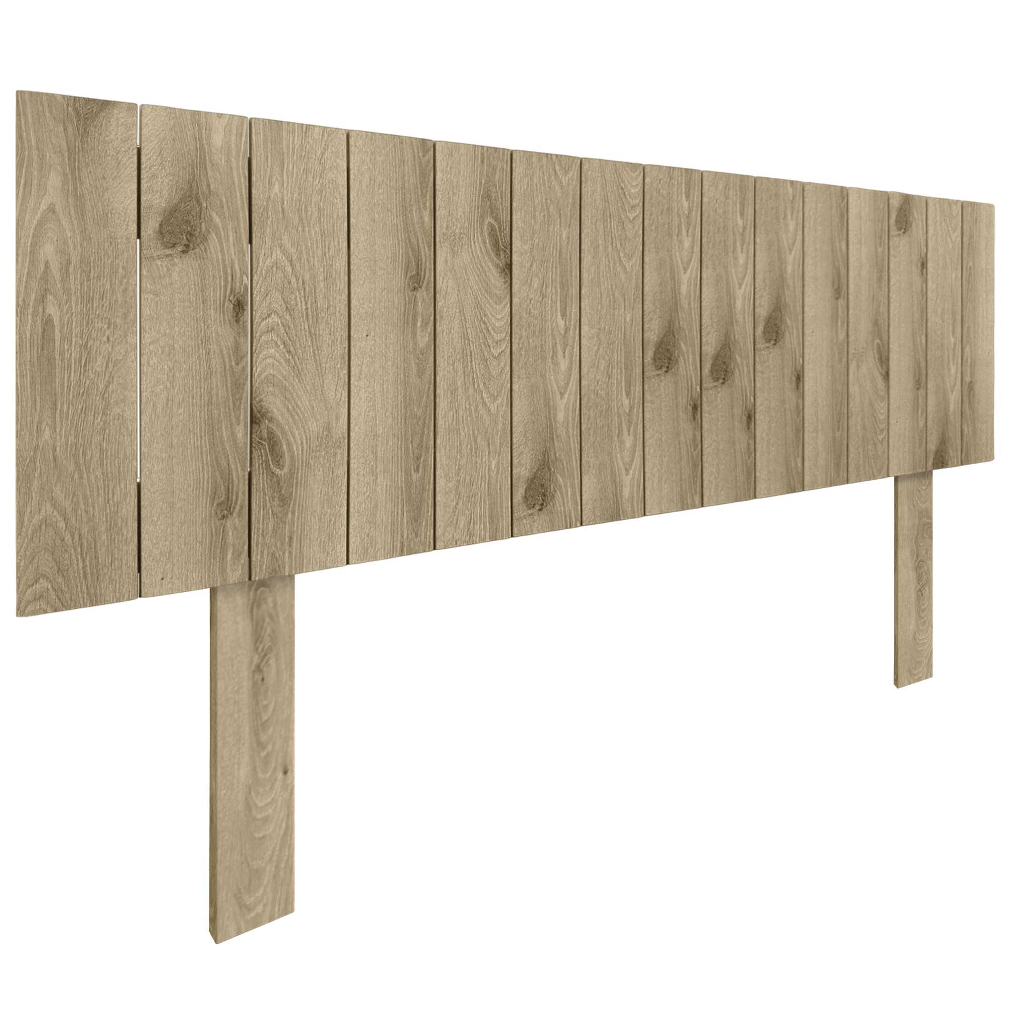 DHOME Cabecero de Madera reciclada DM con Patas Estilo Palet Vertical Cama Palets Herrajes incluidos (150cm, Cambrian Madera)